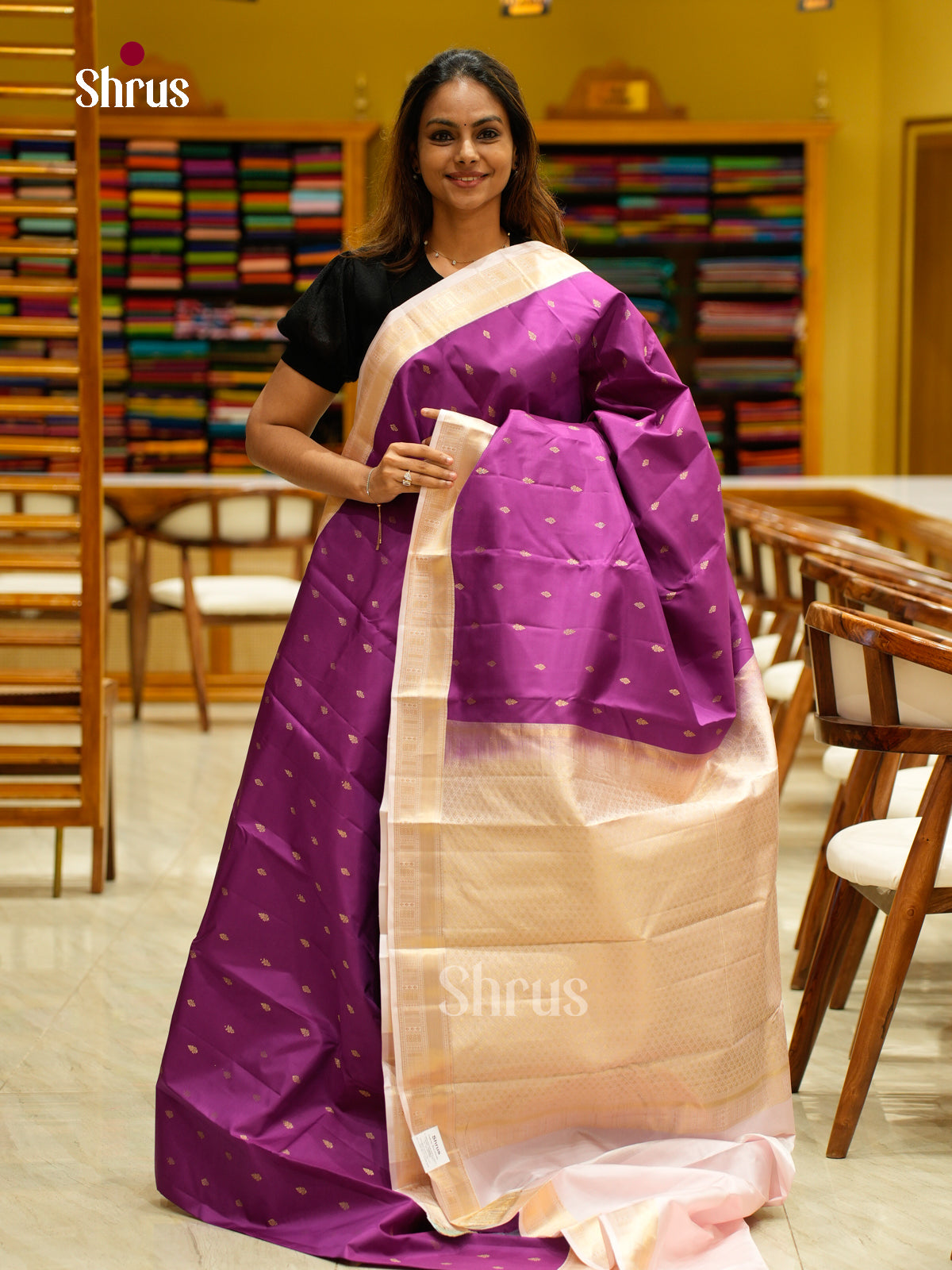 Kanchipuram silk Saree - EFS12406 - Shop on Shrus.com