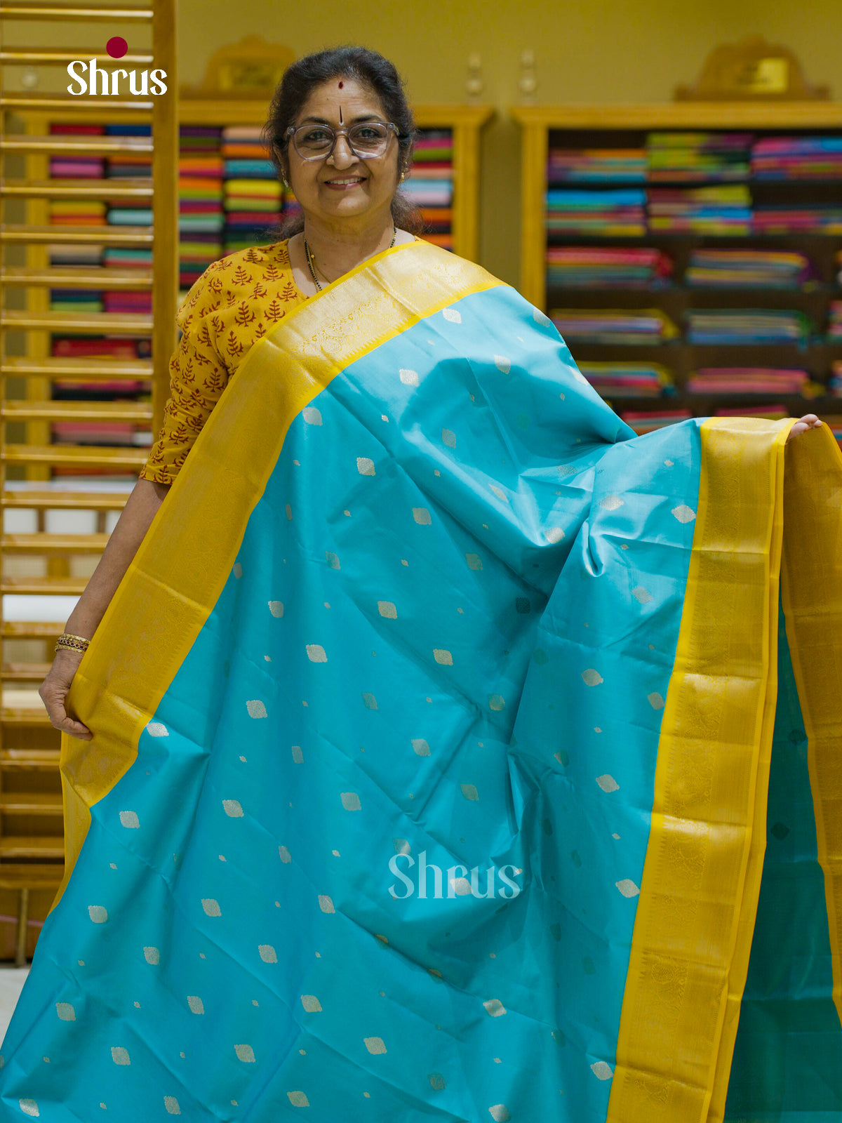 Kanchipuram silk Saree - EFS12408 - Shop on Shrus.com