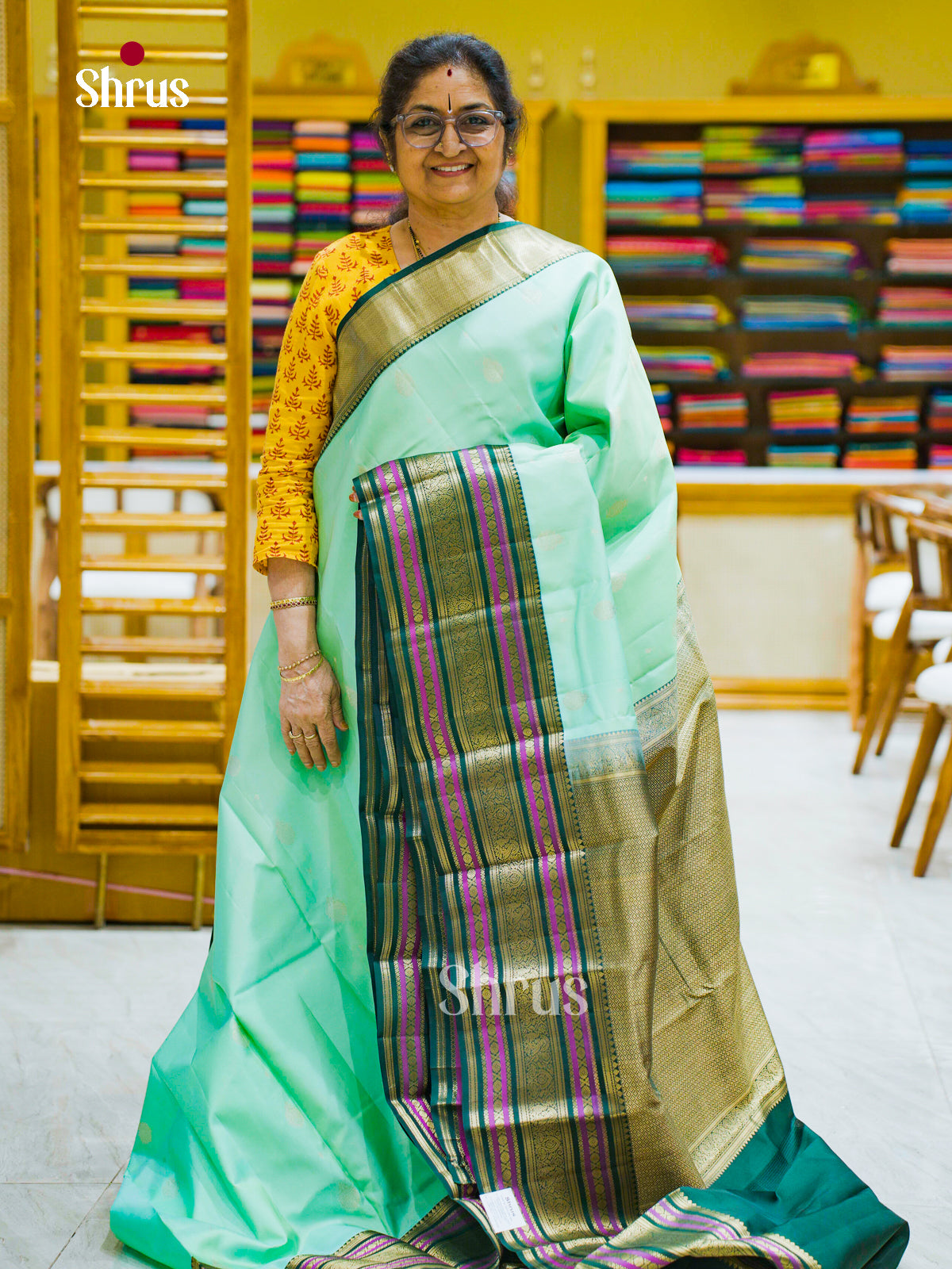 Kanchipuram silk Saree - EFS12411 - Shop on Shrus.com