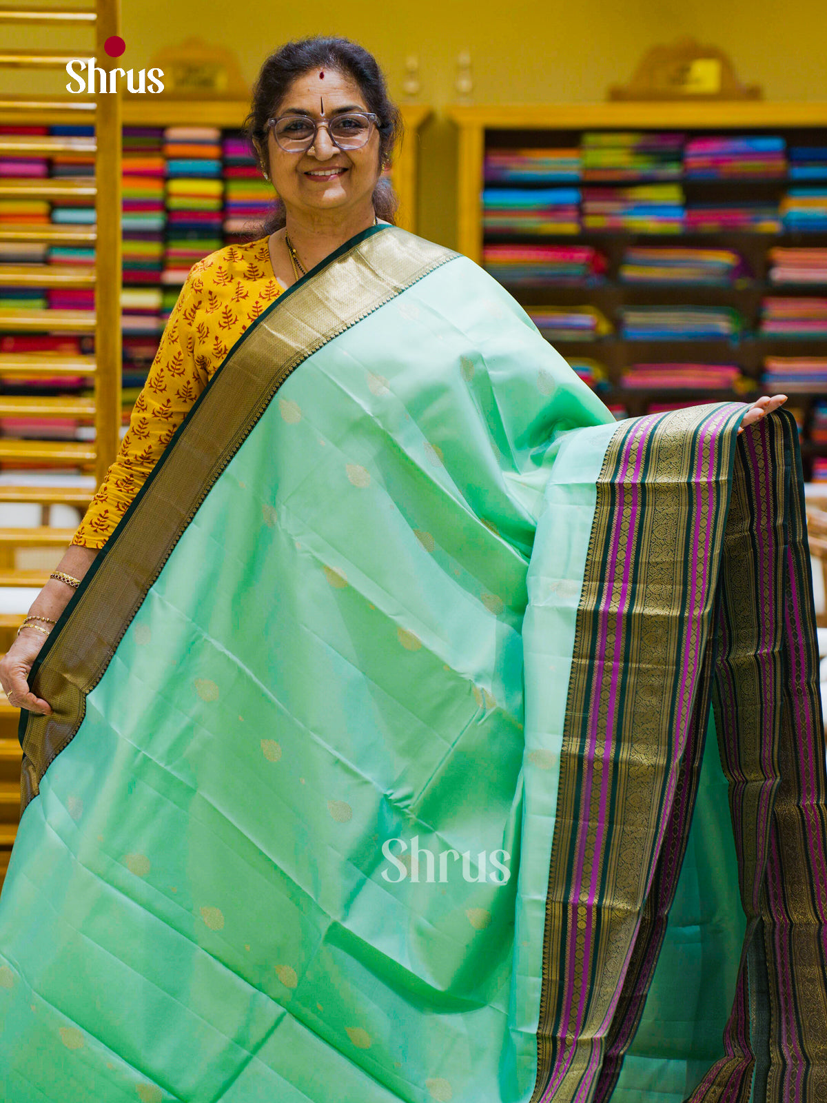 Kanchipuram silk Saree - EFS12411 - Shop on Shrus.com