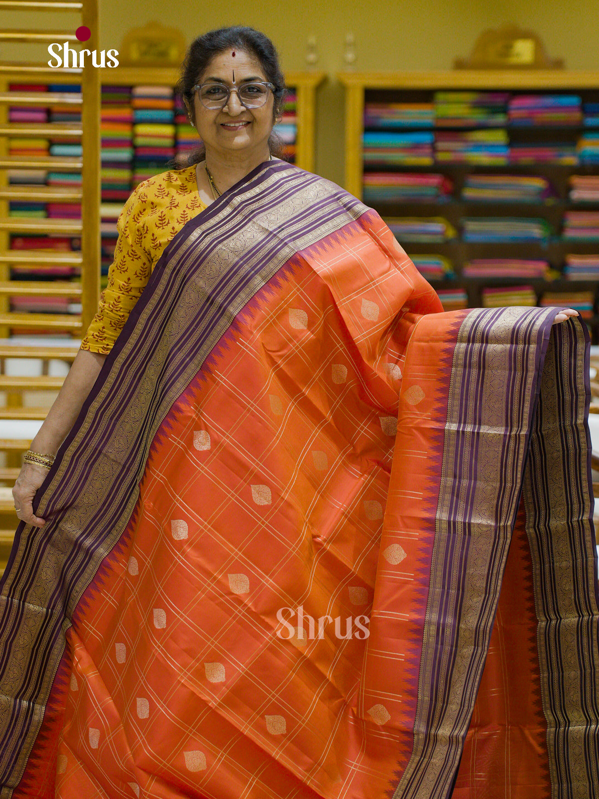 Kanchipuram silk Saree - EFS12413 - Shop on Shrus.com