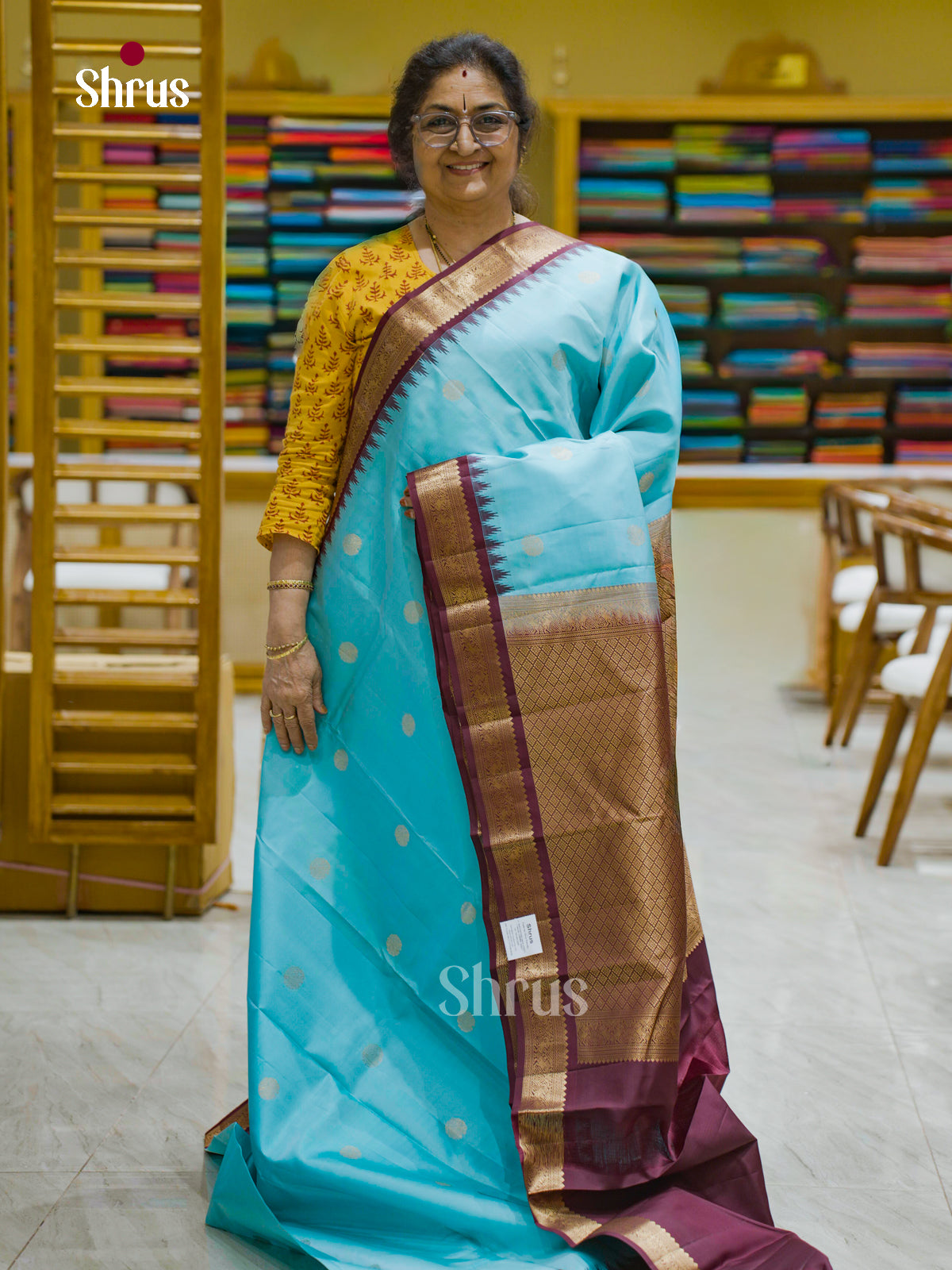 Kanchipuram silk Saree - EFS12416 - Shop on Shrus.com