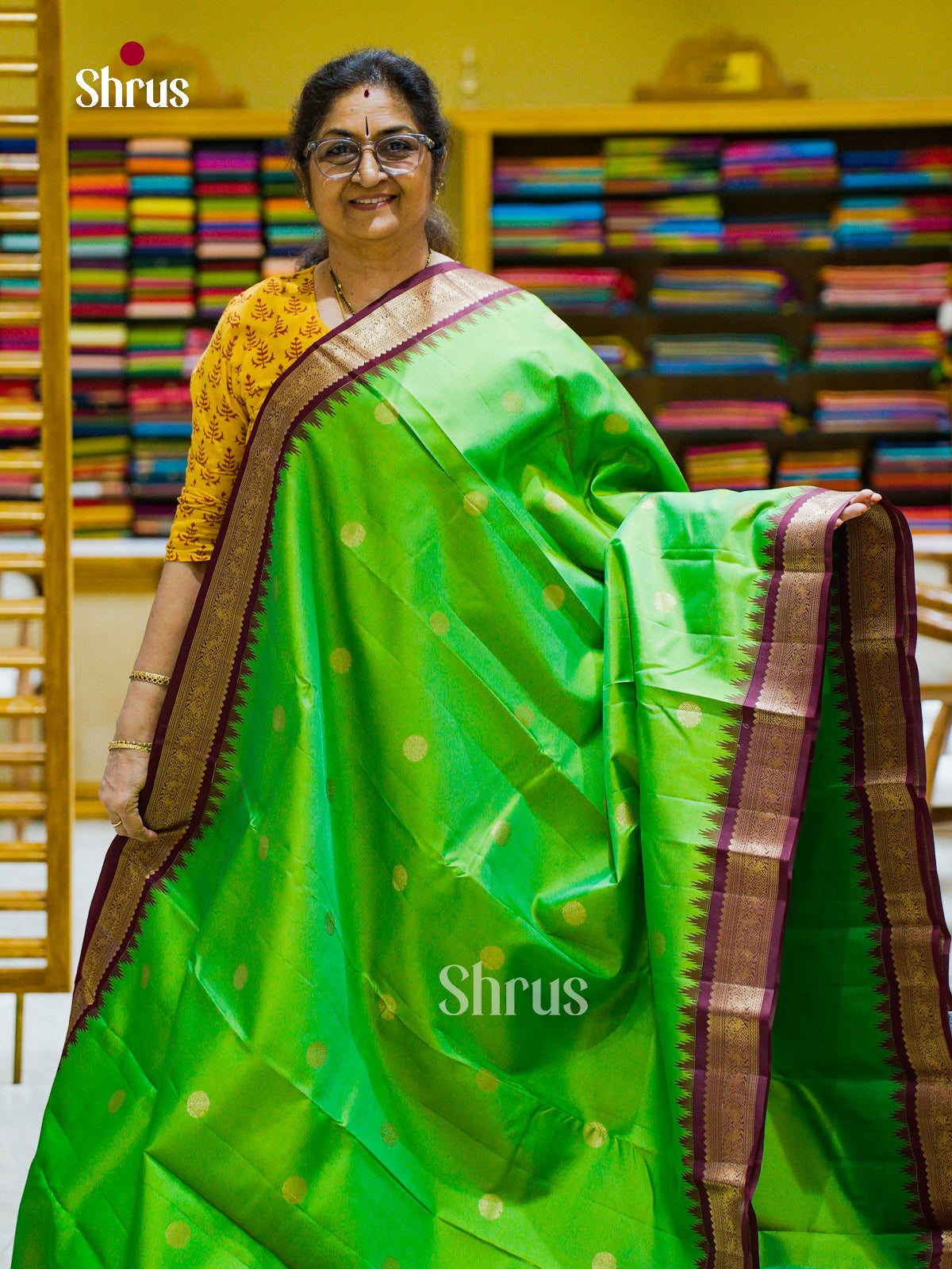 Kanchipuram silk Saree - EFS12421 - Shop on Shrus.com