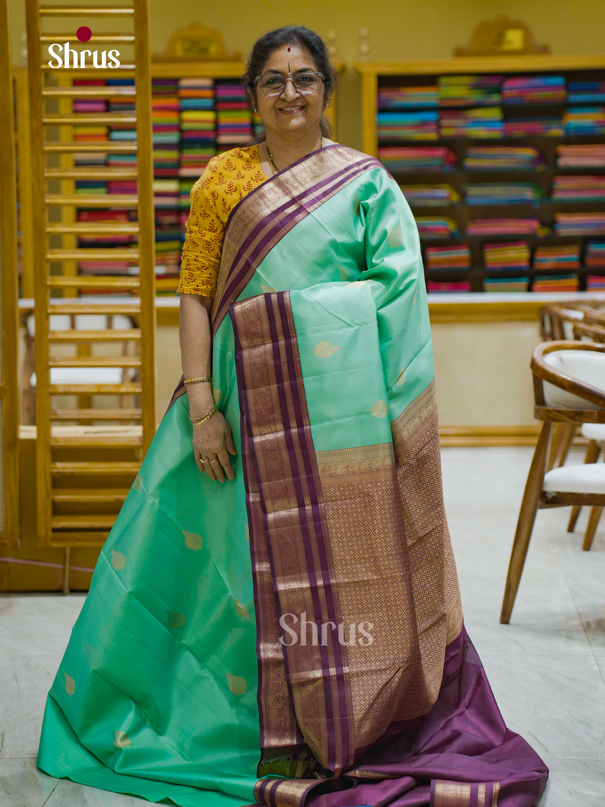 Kanchipuram silk Saree - EFS12423 - Shop on Shrus.com