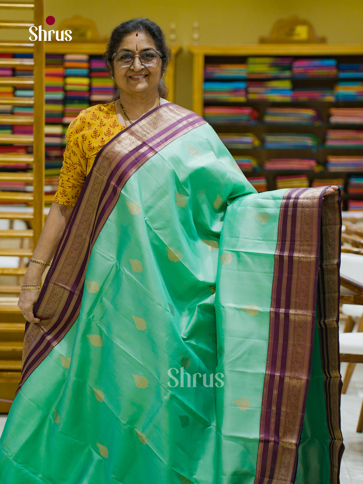 Kanchipuram silk Saree - EFS12423 - Shop on Shrus.com