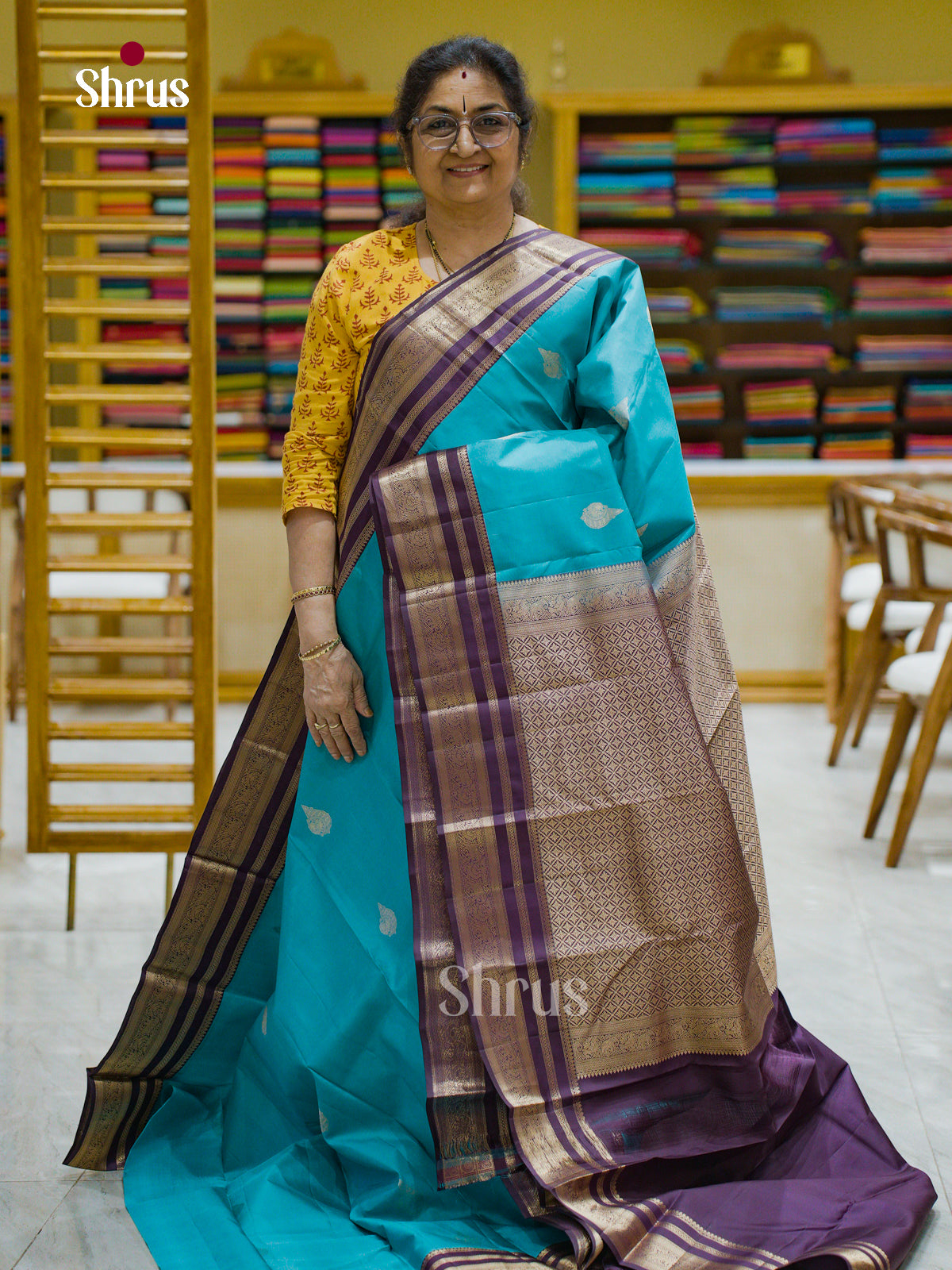 Kanchipuram silk Saree - EFS12425 - Shop on Shrus.com
