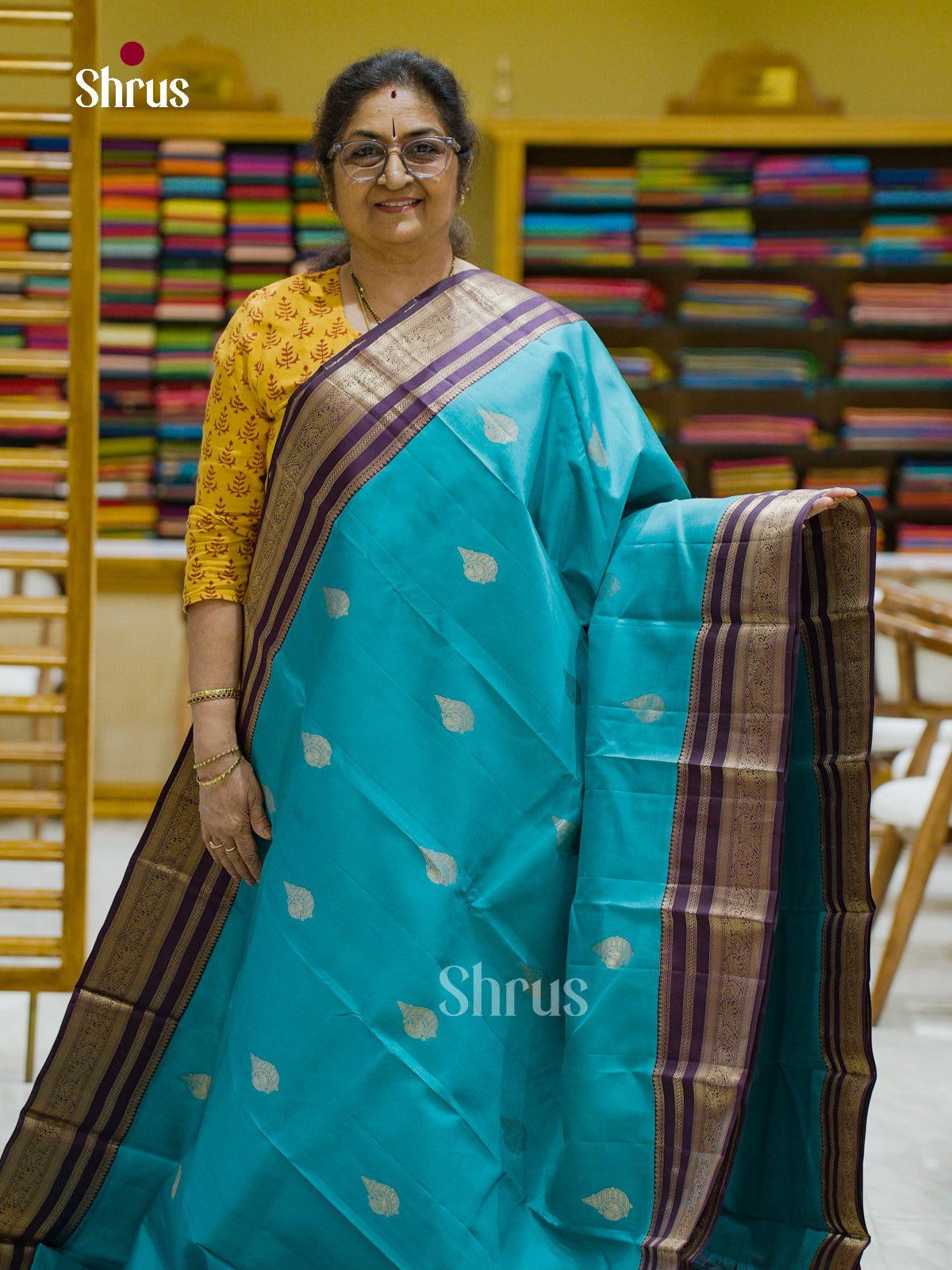 Kanchipuram silk Saree - EFS12425 - Shop on Shrus.com