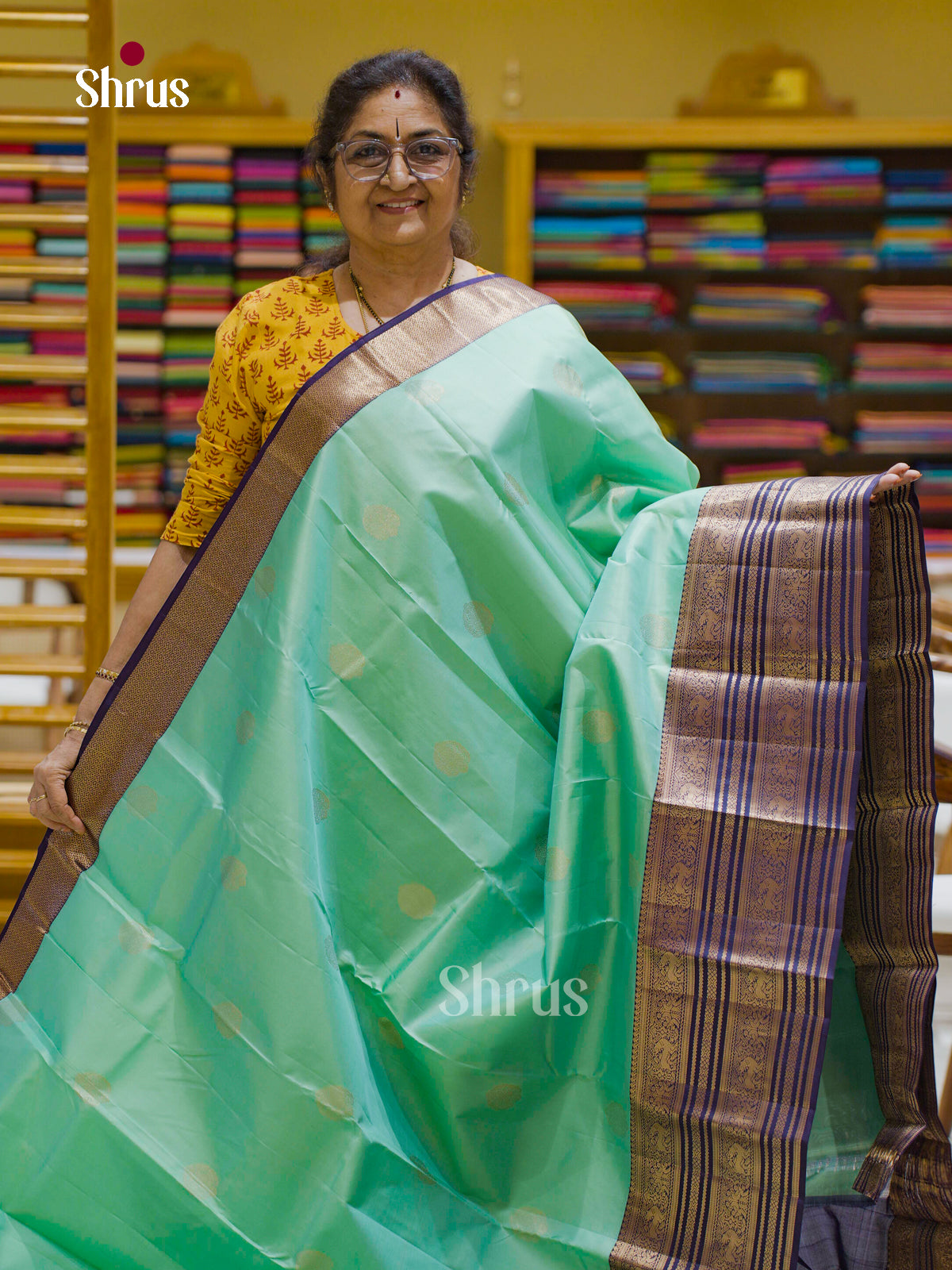 Kanchipuram silk Saree - EFS12428 - Shop on Shrus.com