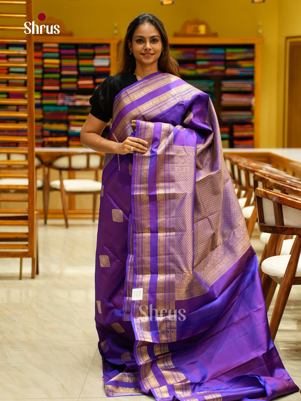 Kanchipuram silk Saree - EFS12446 - Shop on Shrus.com