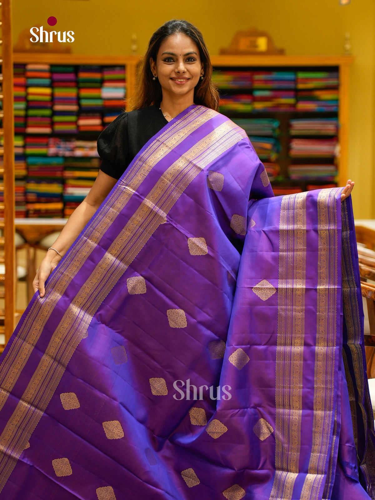 Kanchipuram silk Saree - EFS12446 - Shop on Shrus.com