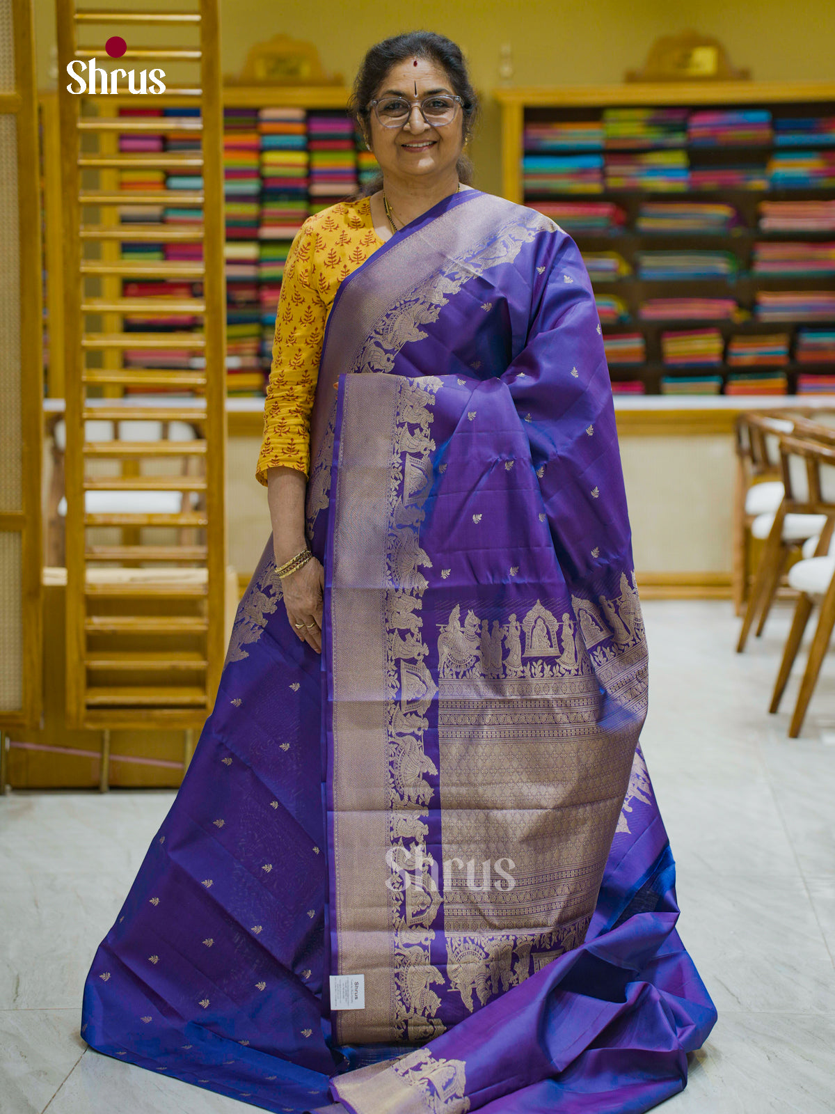 Kanchipuram silk Saree - EFS12458 - Shop on Shrus.com