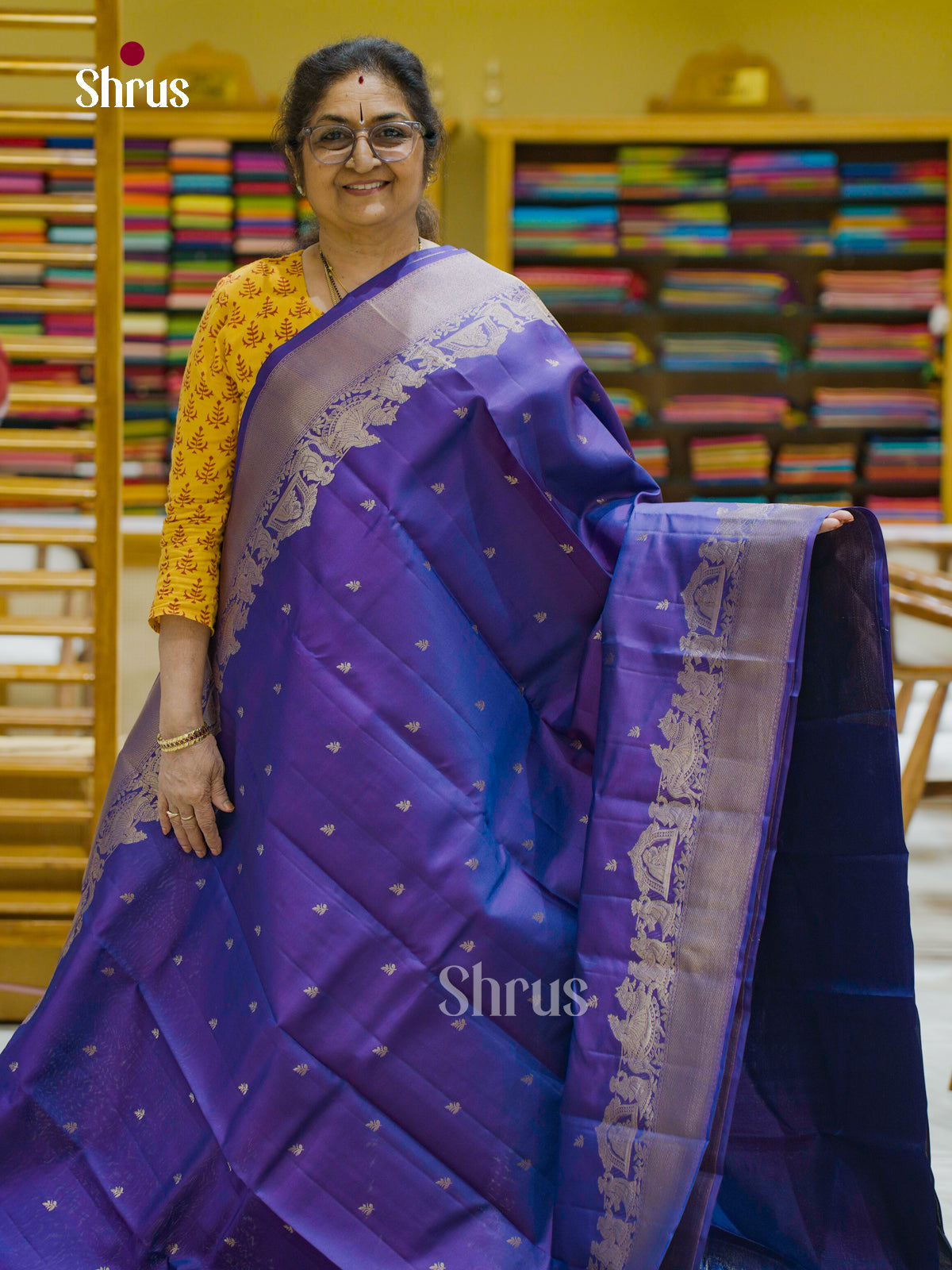 Kanchipuram silk Saree - EFS12458 - Shop on Shrus.com