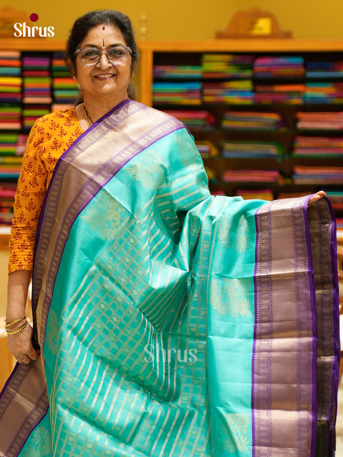 Kanchipuram silk Saree - EFS12499 - Shop on Shrus.com