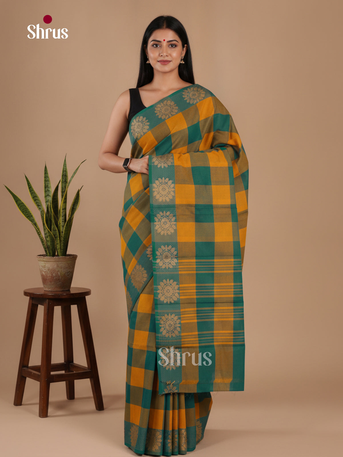 EFS13055- Chettinad Cotton Saree - Shop on Shrus.com