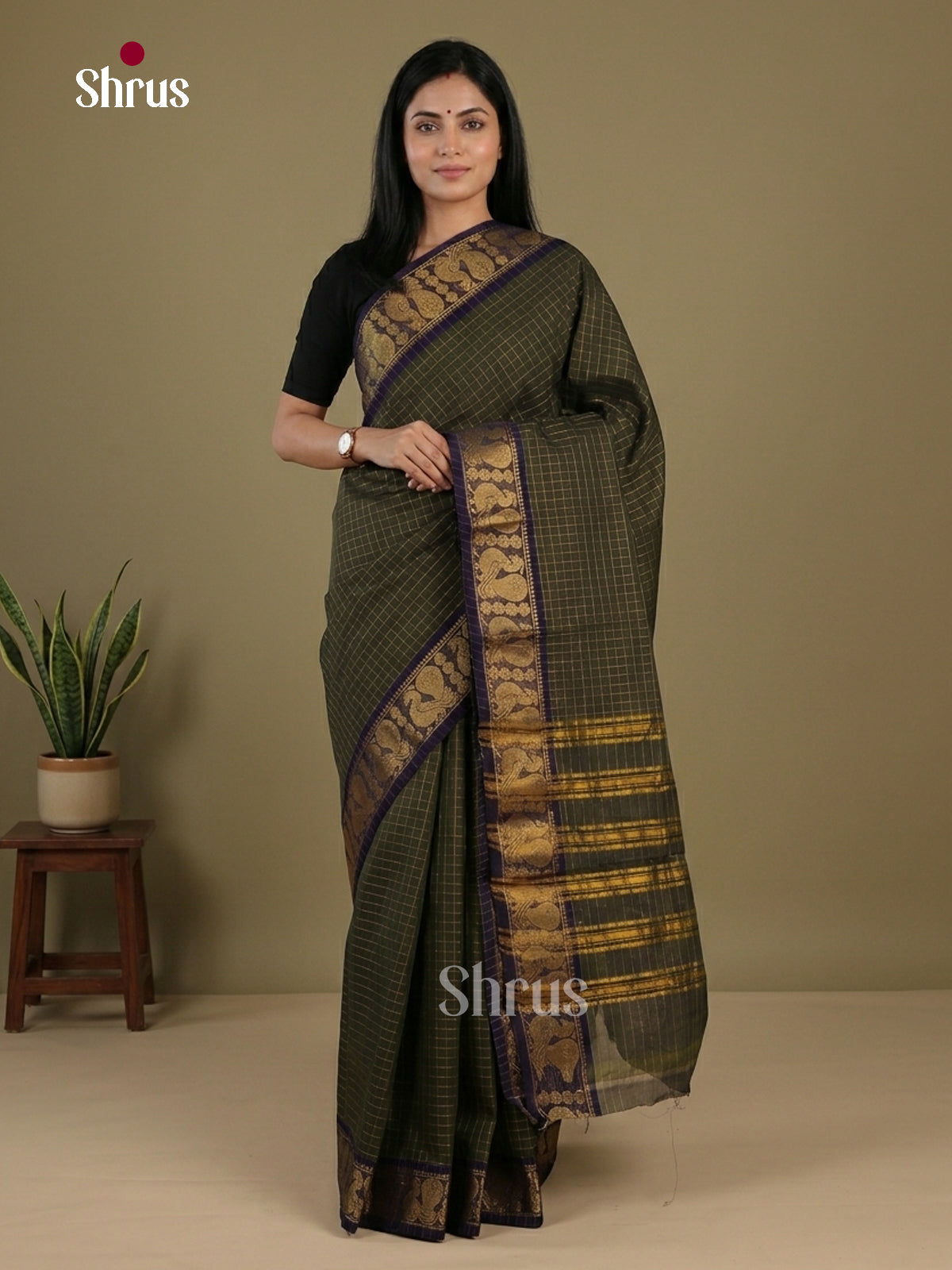 Sungudi Cotton Saree - EFS15013 - Shop on Shrus.com