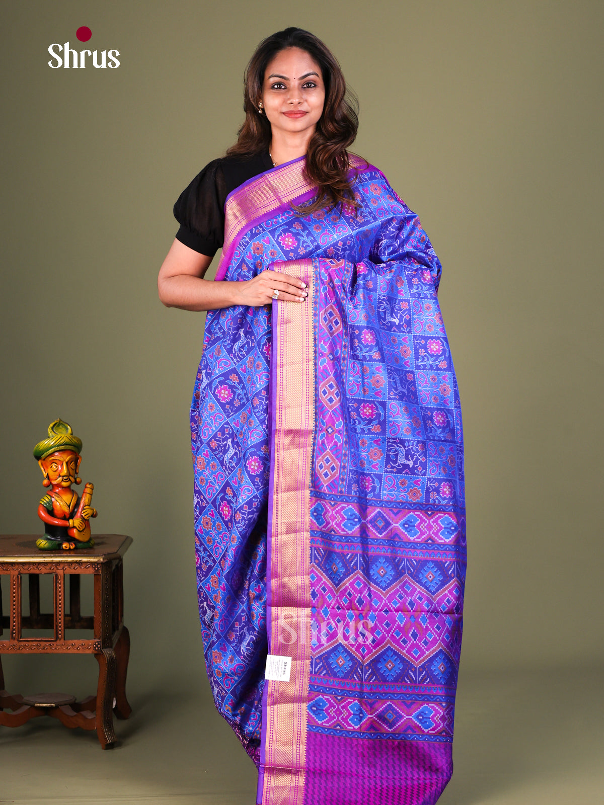 Semi Patola Saree - EFS15029 - Shop on Shrus.com