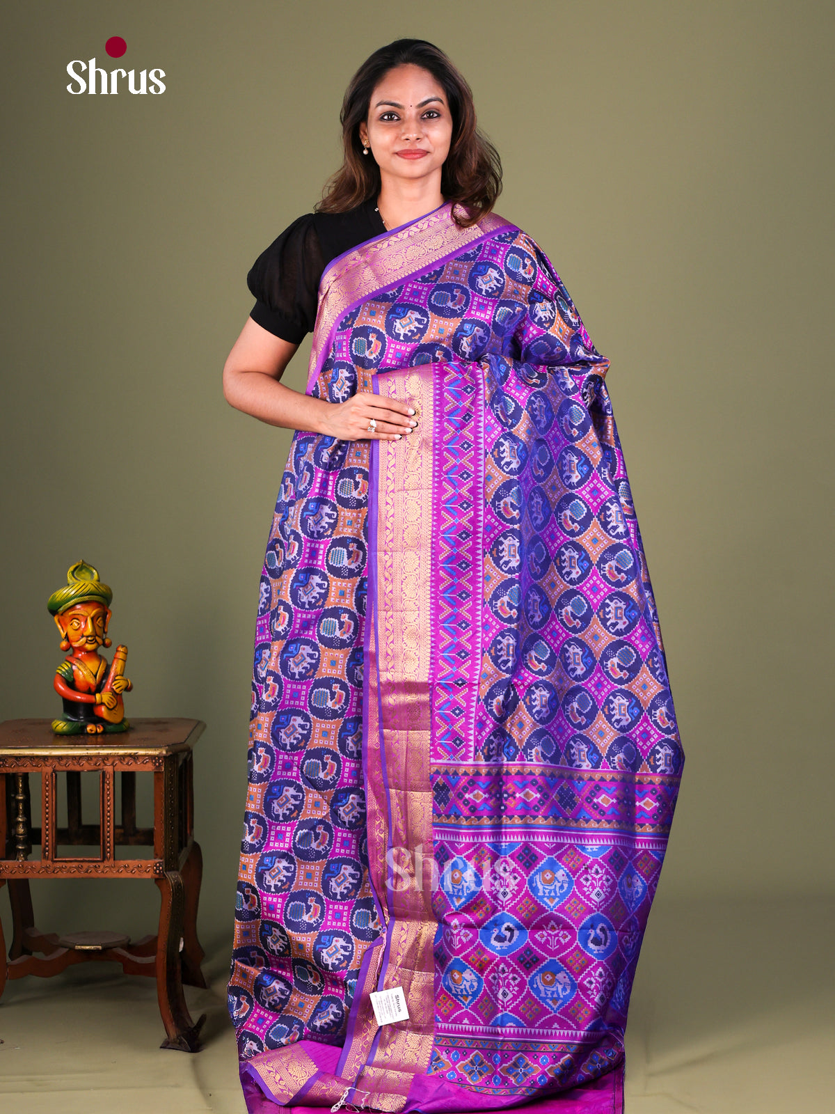 Semi Patola Saree - EFS15034 - Shop on Shrus.com