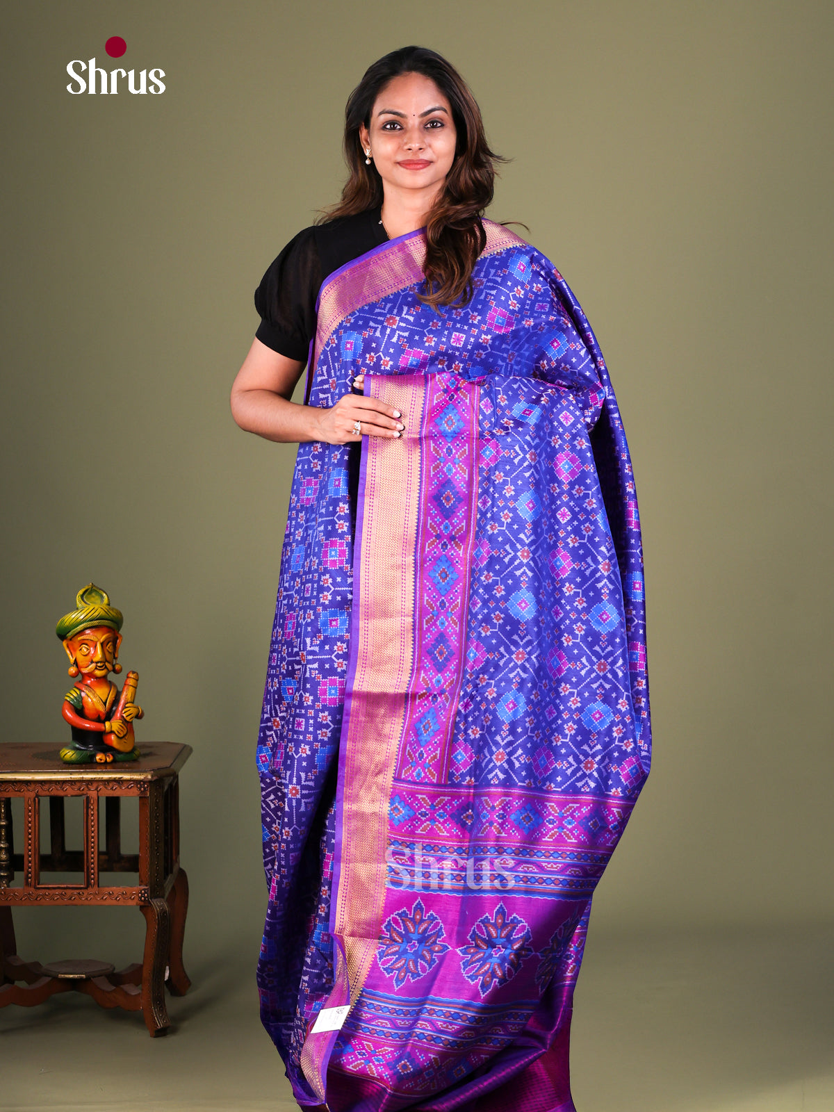 Semi Patola Saree - EFS15035 - Shop on Shrus.com