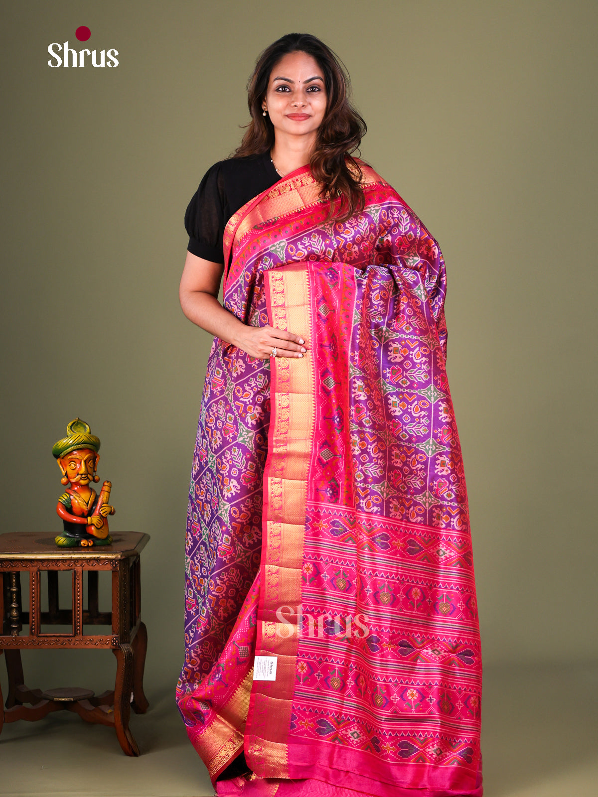 Semi Patola Saree - EFS15049 - Shop on Shrus.com