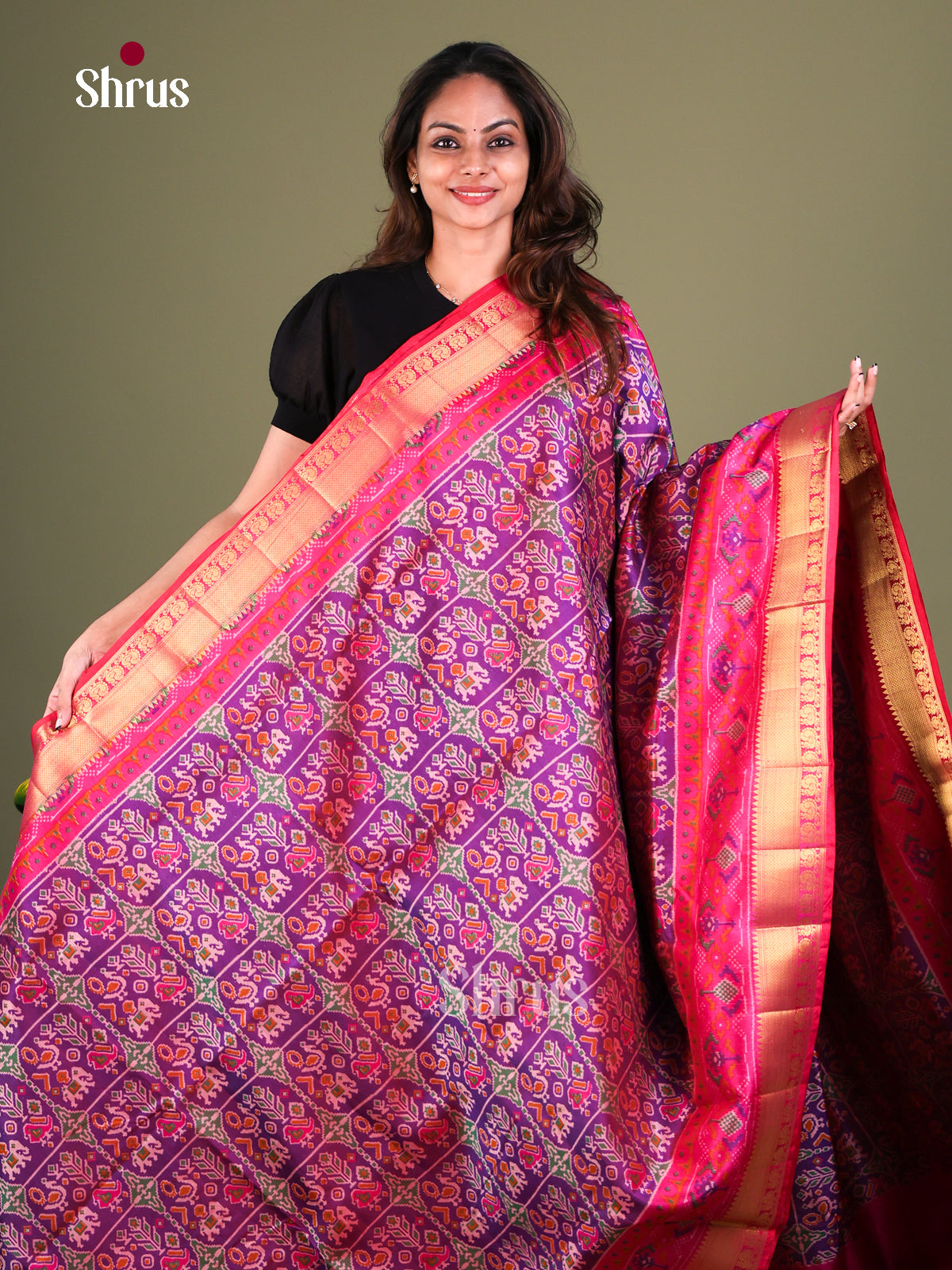 Semi Patola Saree - EFS15049 - Shop on Shrus.com