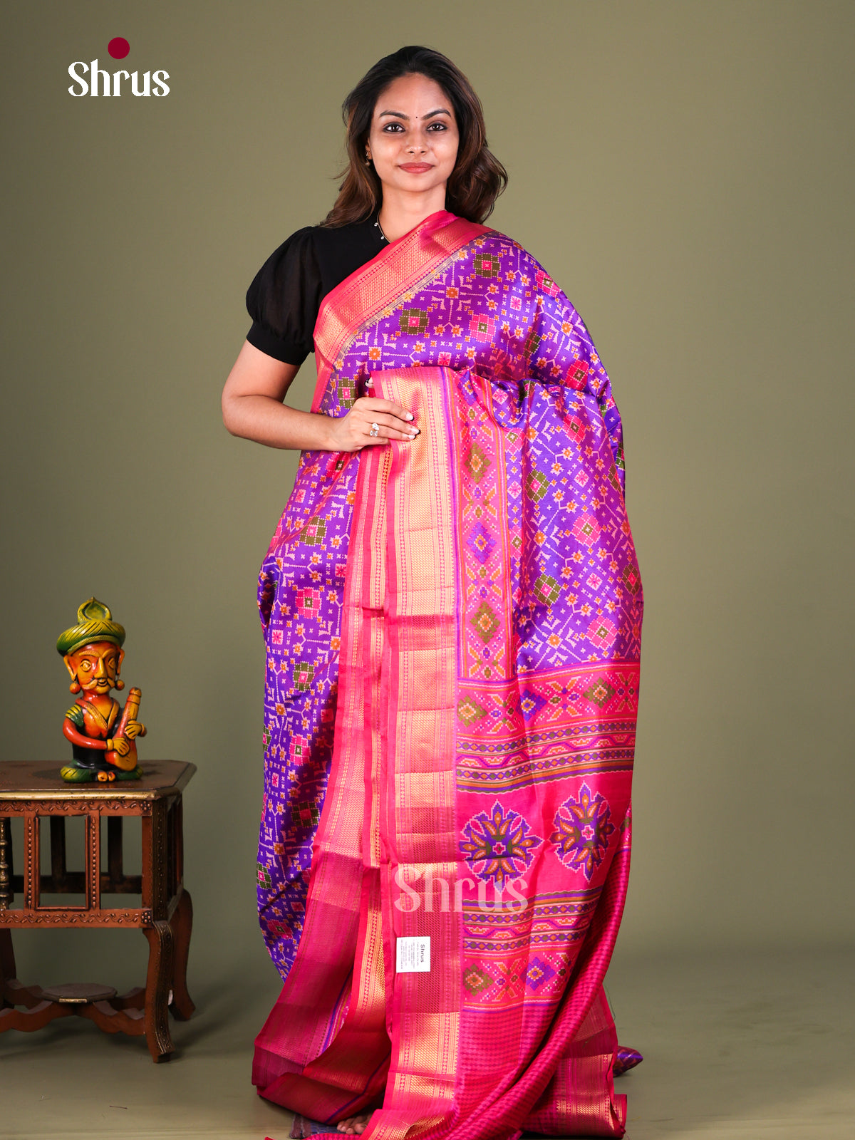 Semi Patola Saree - EFS15051 - Shop on Shrus.com