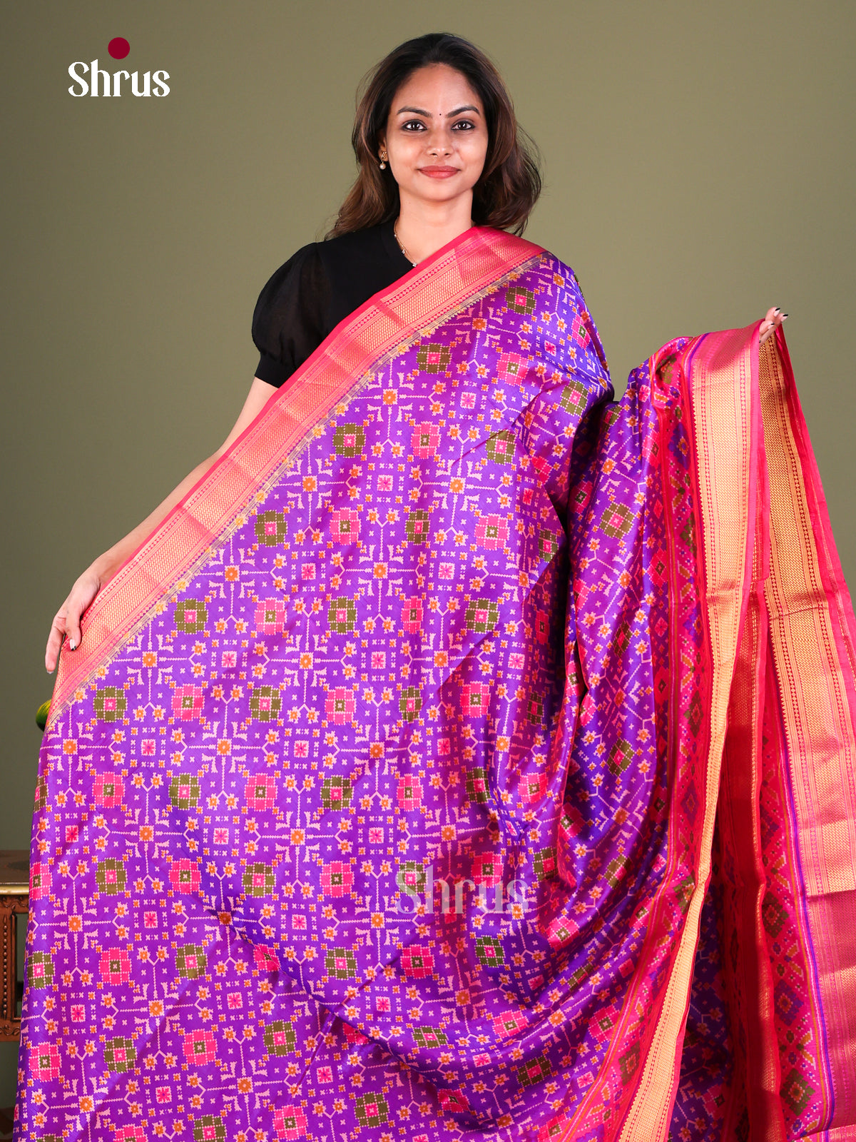 Semi Patola Saree - EFS15051 - Shop on Shrus.com