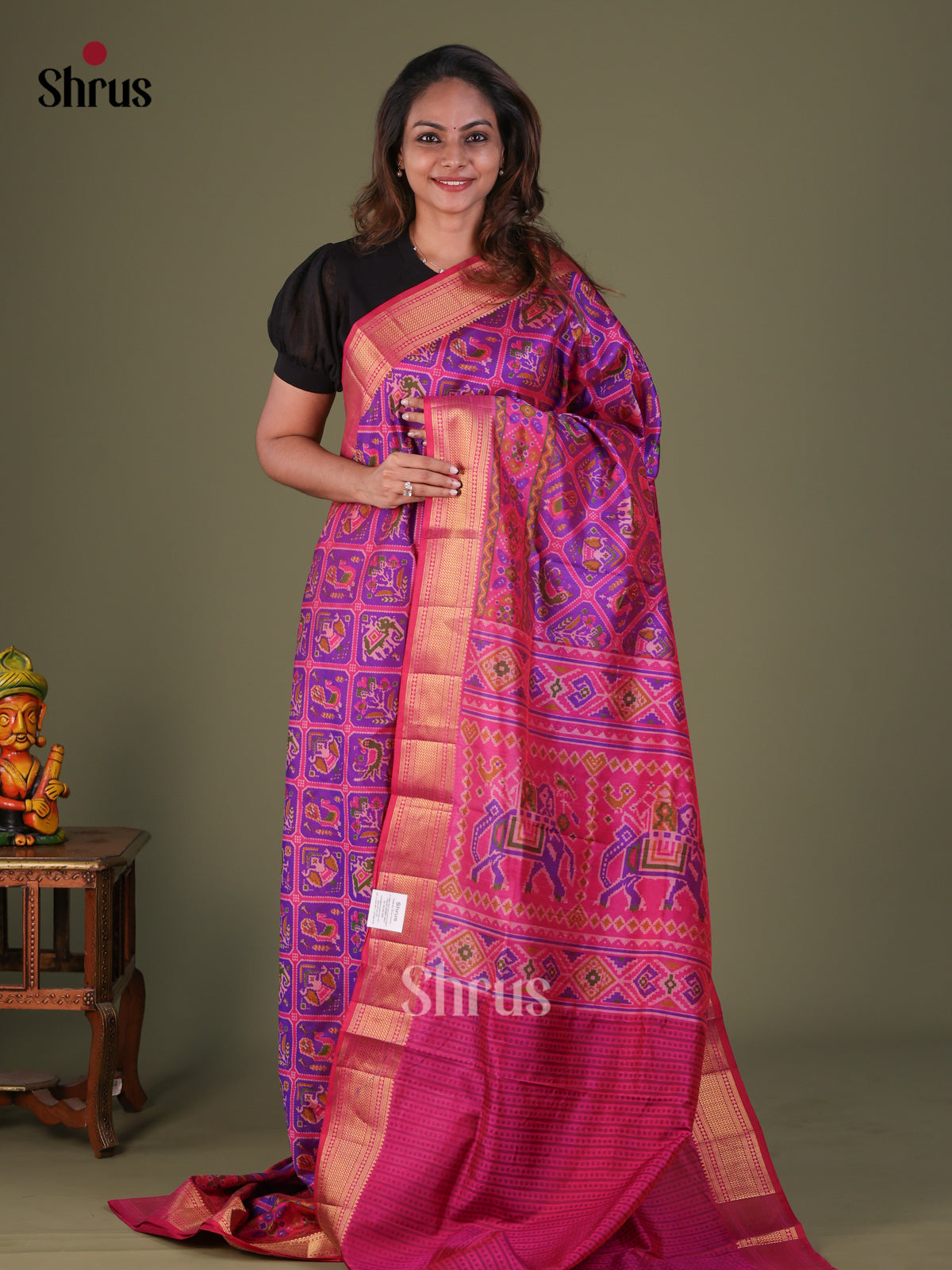 Semi Patola Saree - EFS15053 - Shop on Shrus.com