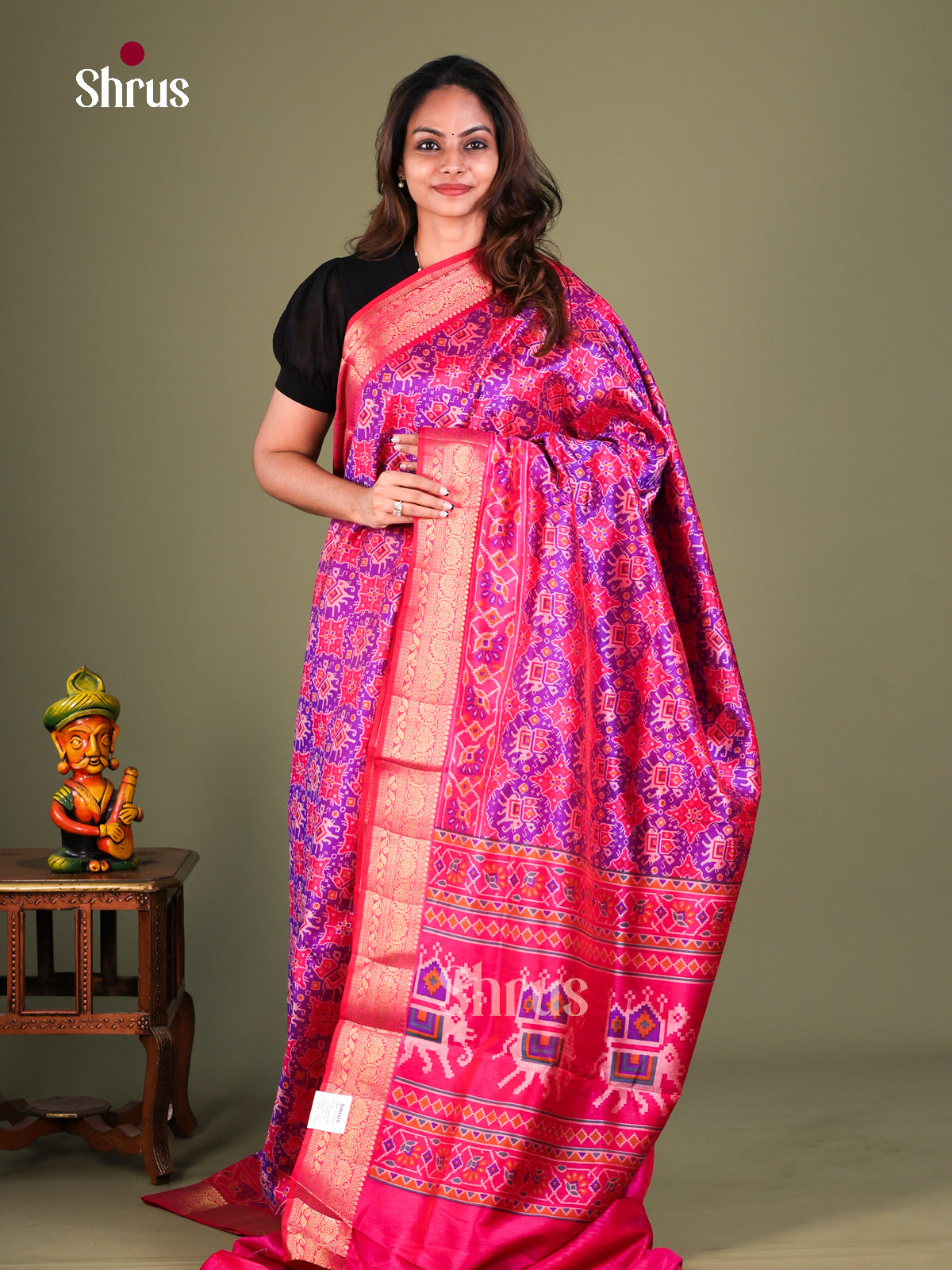 Semi Patola Saree - EFS15054 - Shop on Shrus.com