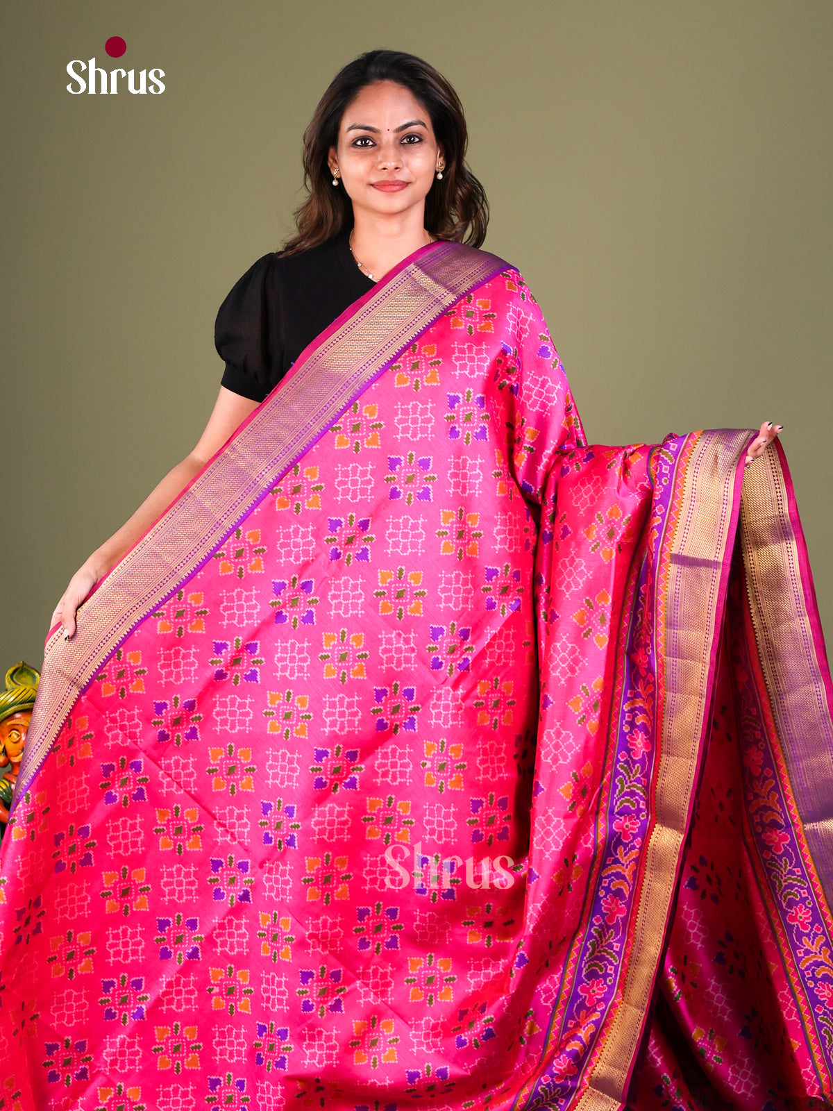 Semi Patola Saree - EFS15055 - Shop on Shrus.com
