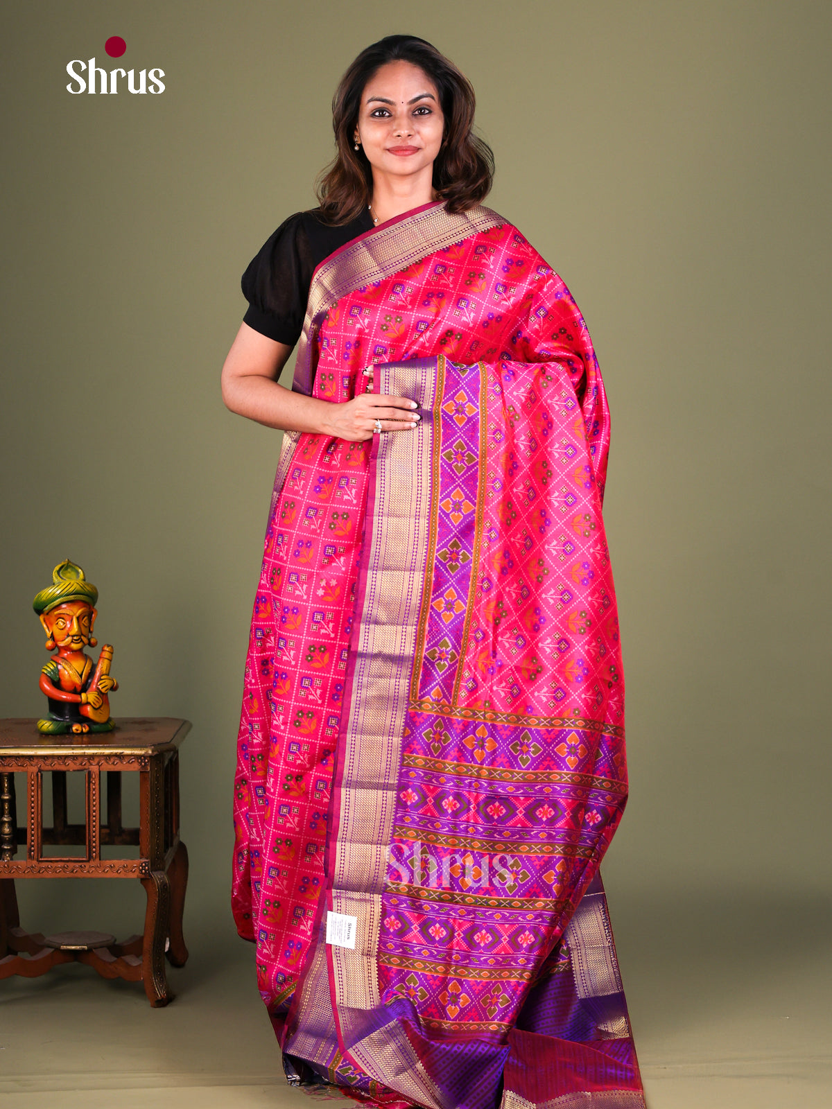 Semi Patola Saree - EFS15058 - Shop on Shrus.com