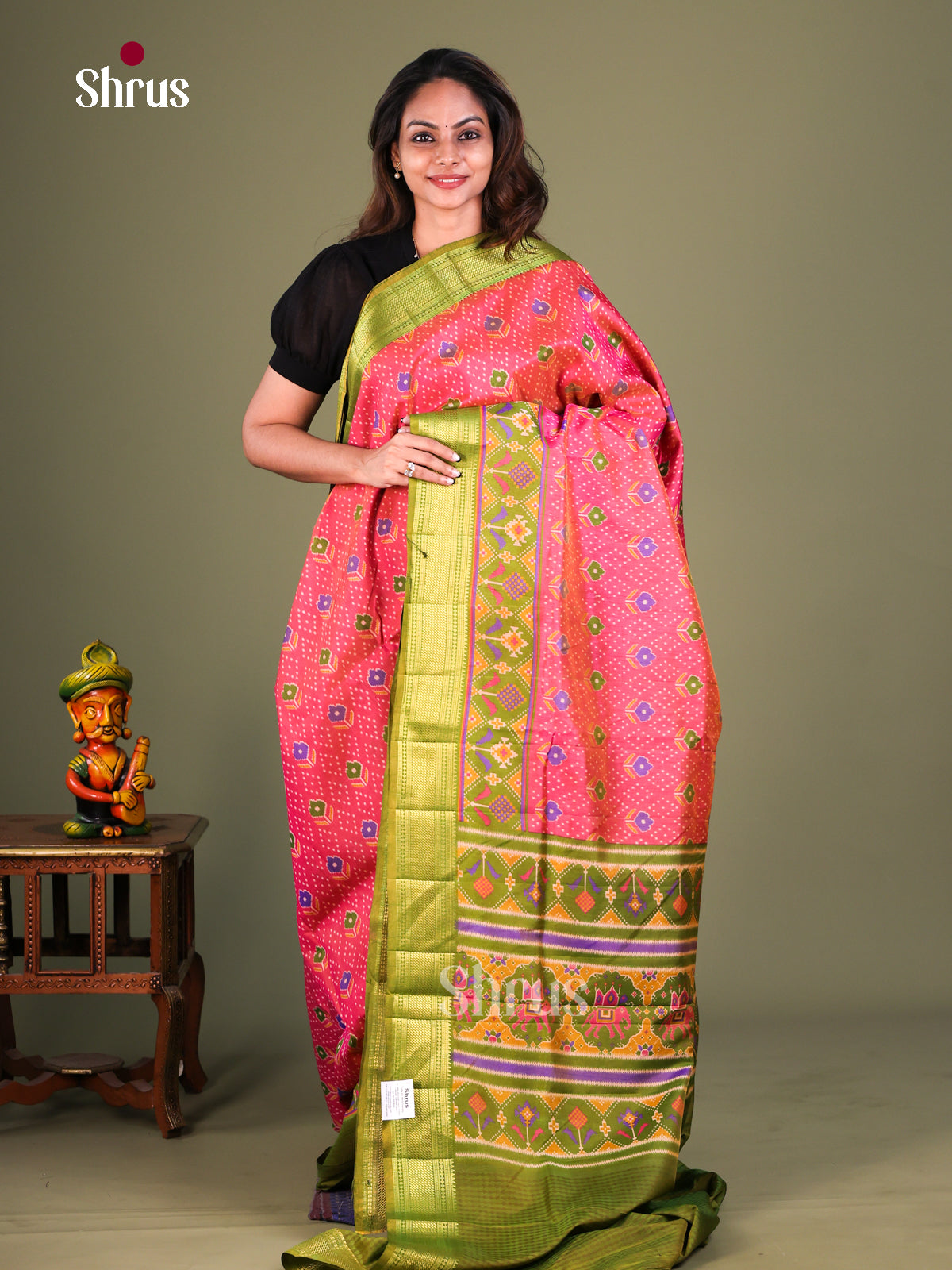 Semi Patola Saree - EFS15064 - Shop on Shrus.com