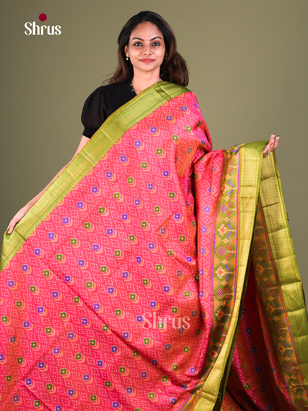 Semi Patola Saree - EFS15064 - Shop on Shrus.com