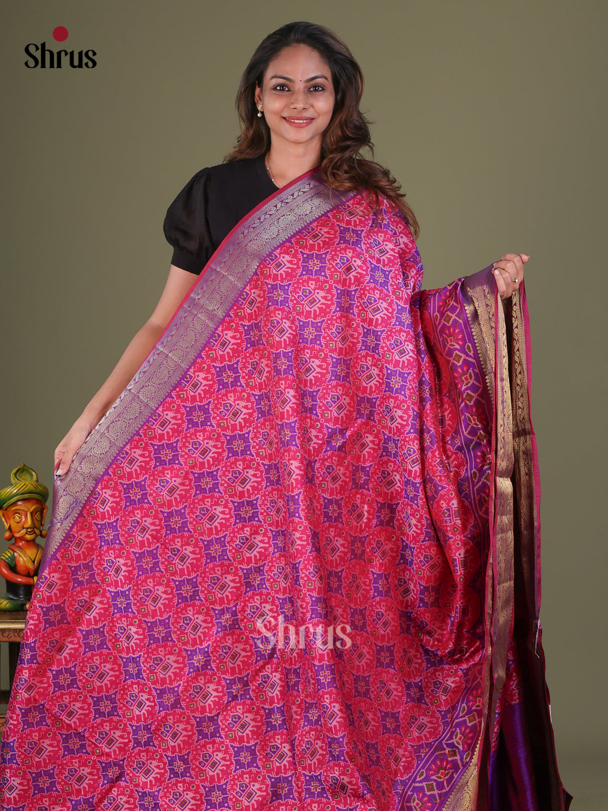 Semi Patola Saree - EFS15066 - Shop on Shrus.com