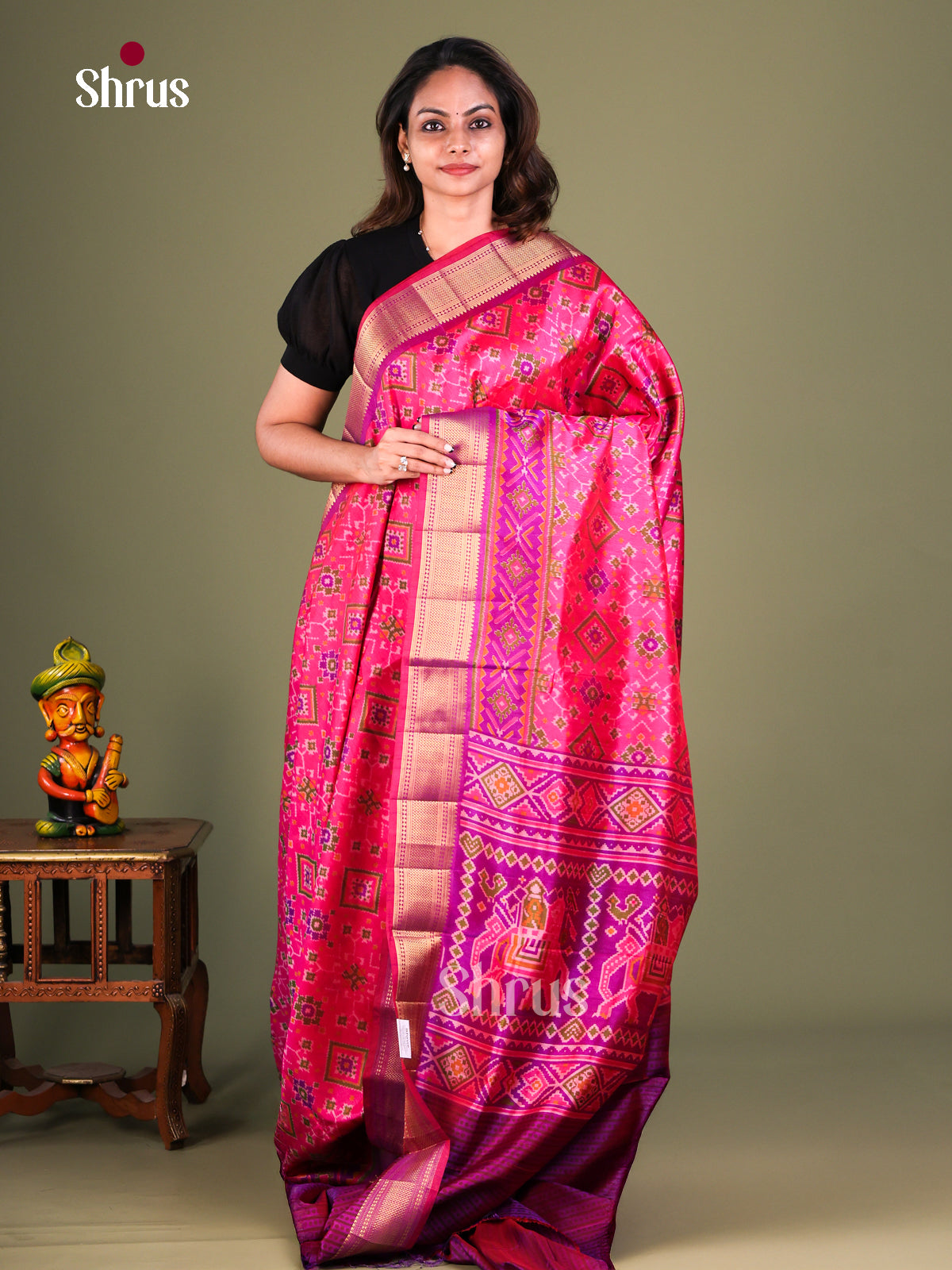 Semi Patola Saree - EFS15075 - Shop on Shrus.com