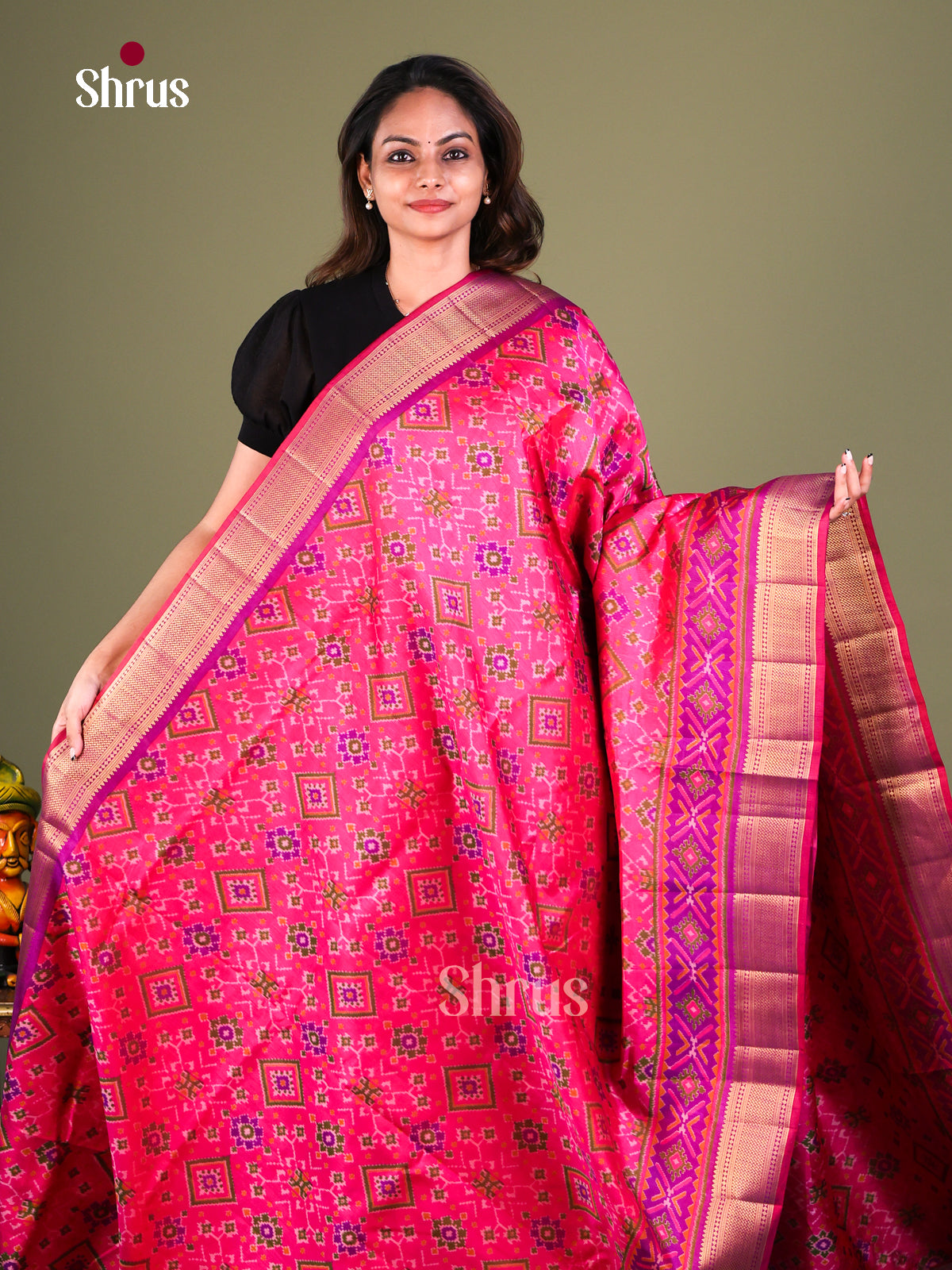 Semi Patola Saree - EFS15075 - Shop on Shrus.com