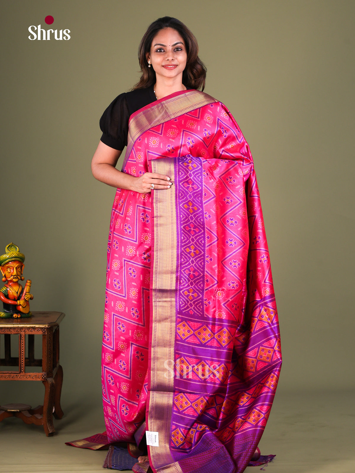 Semi Patola Saree - EFS15077 - Shop on Shrus.com