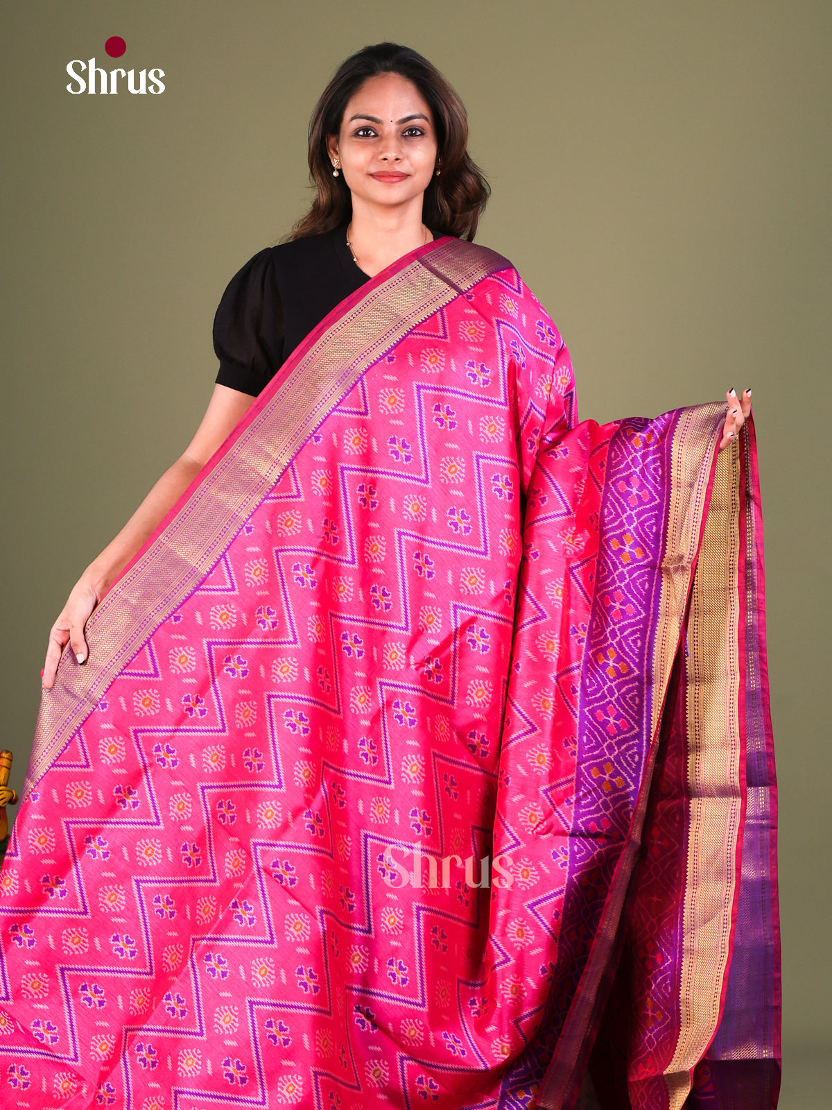 Semi Patola Saree - EFS15077 - Shop on Shrus.com