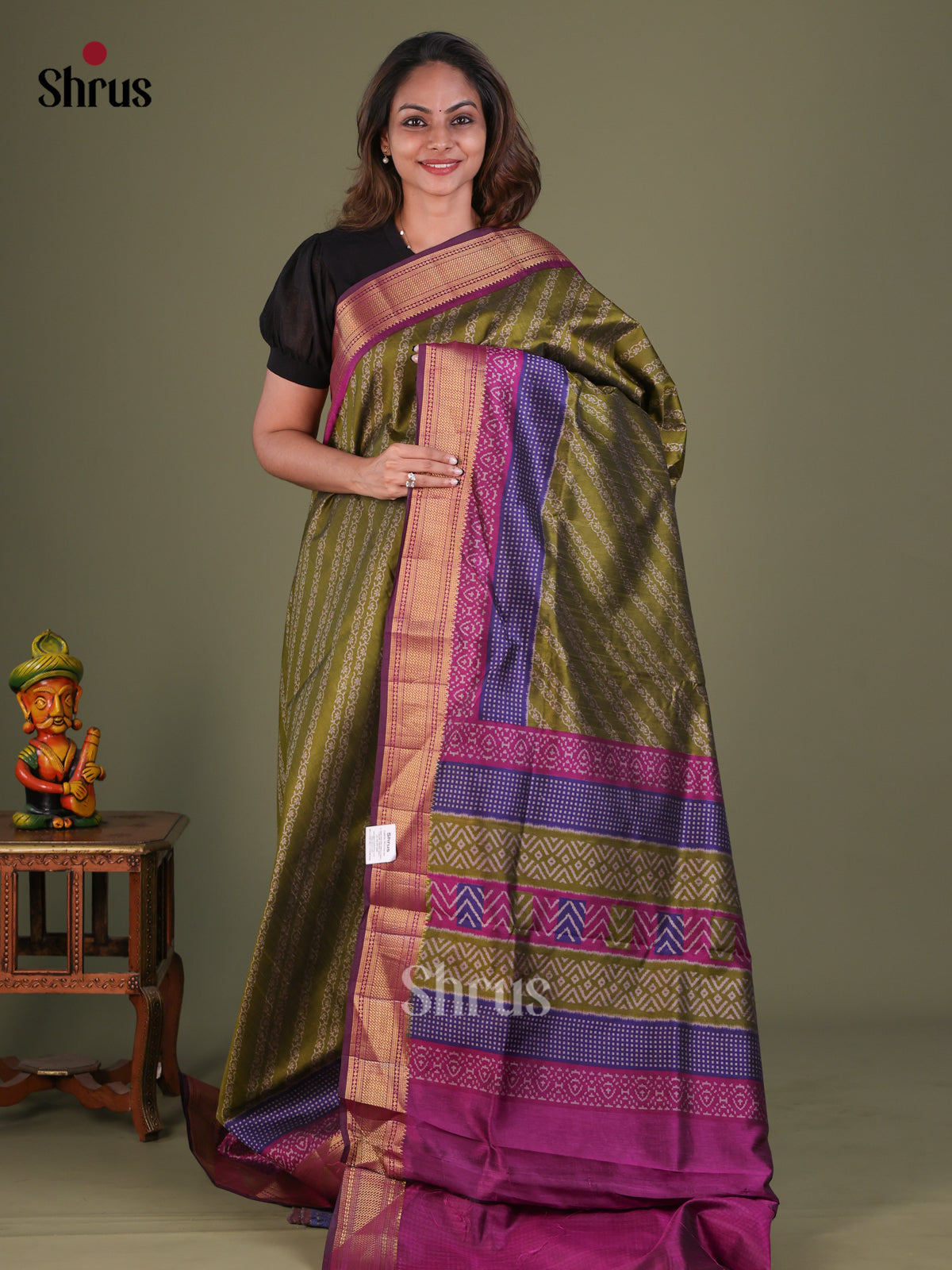 Semi Patola Saree - EFS15080 - Shop on Shrus.com