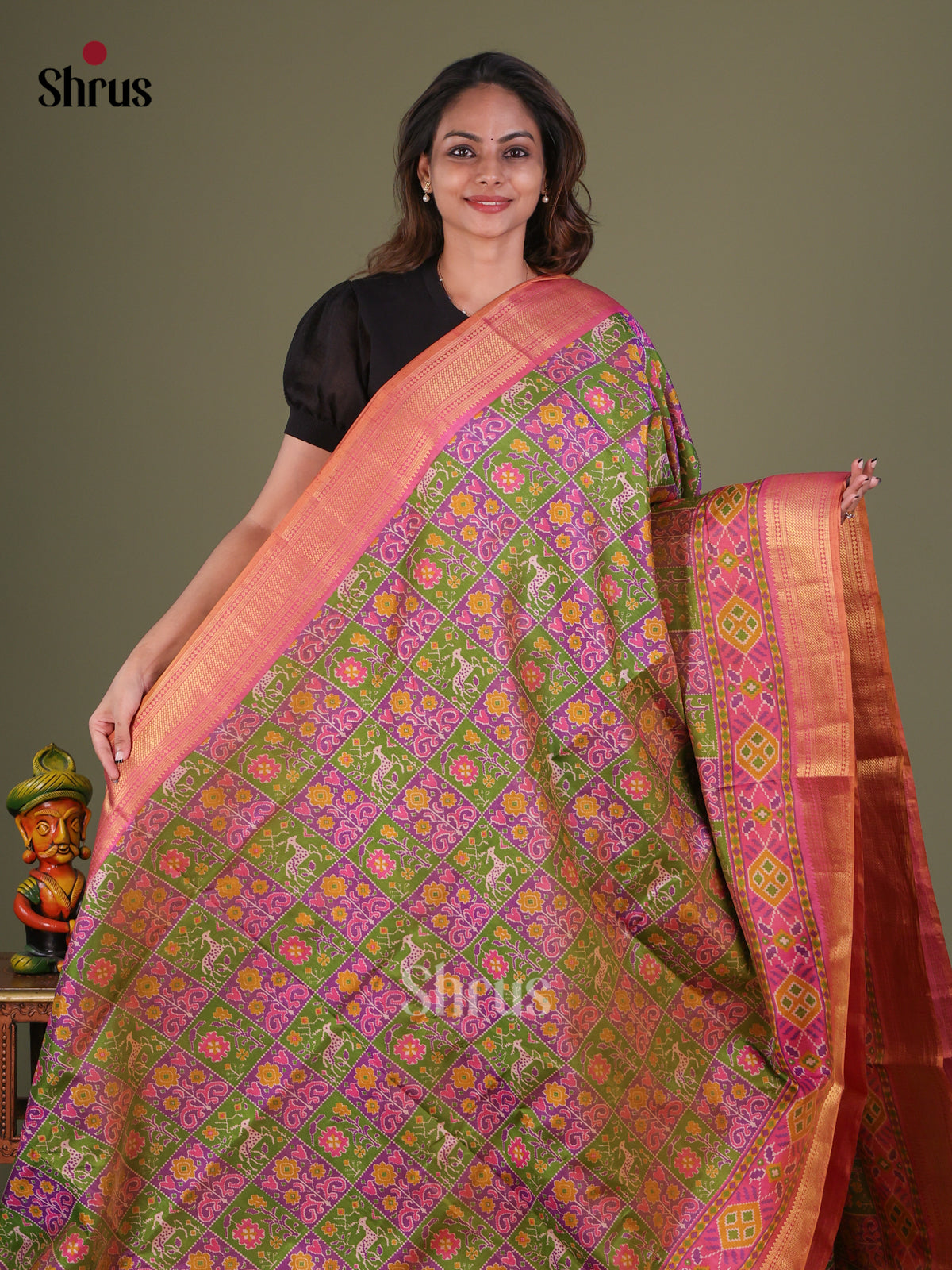 Semi Patola Saree - EFS15085 - Shop on Shrus.com