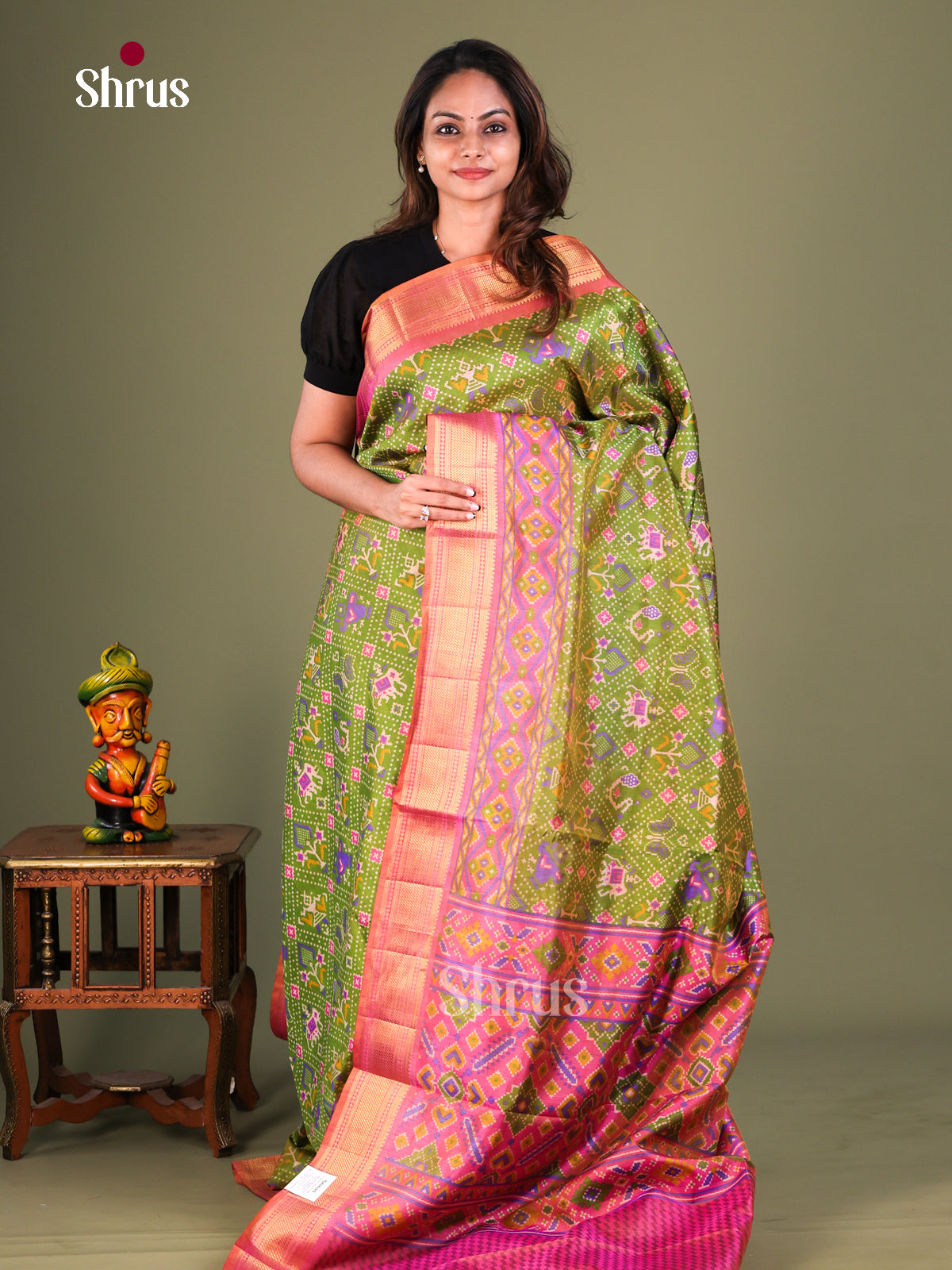 Semi Patola Saree - EFS15086 - Shop on Shrus.com