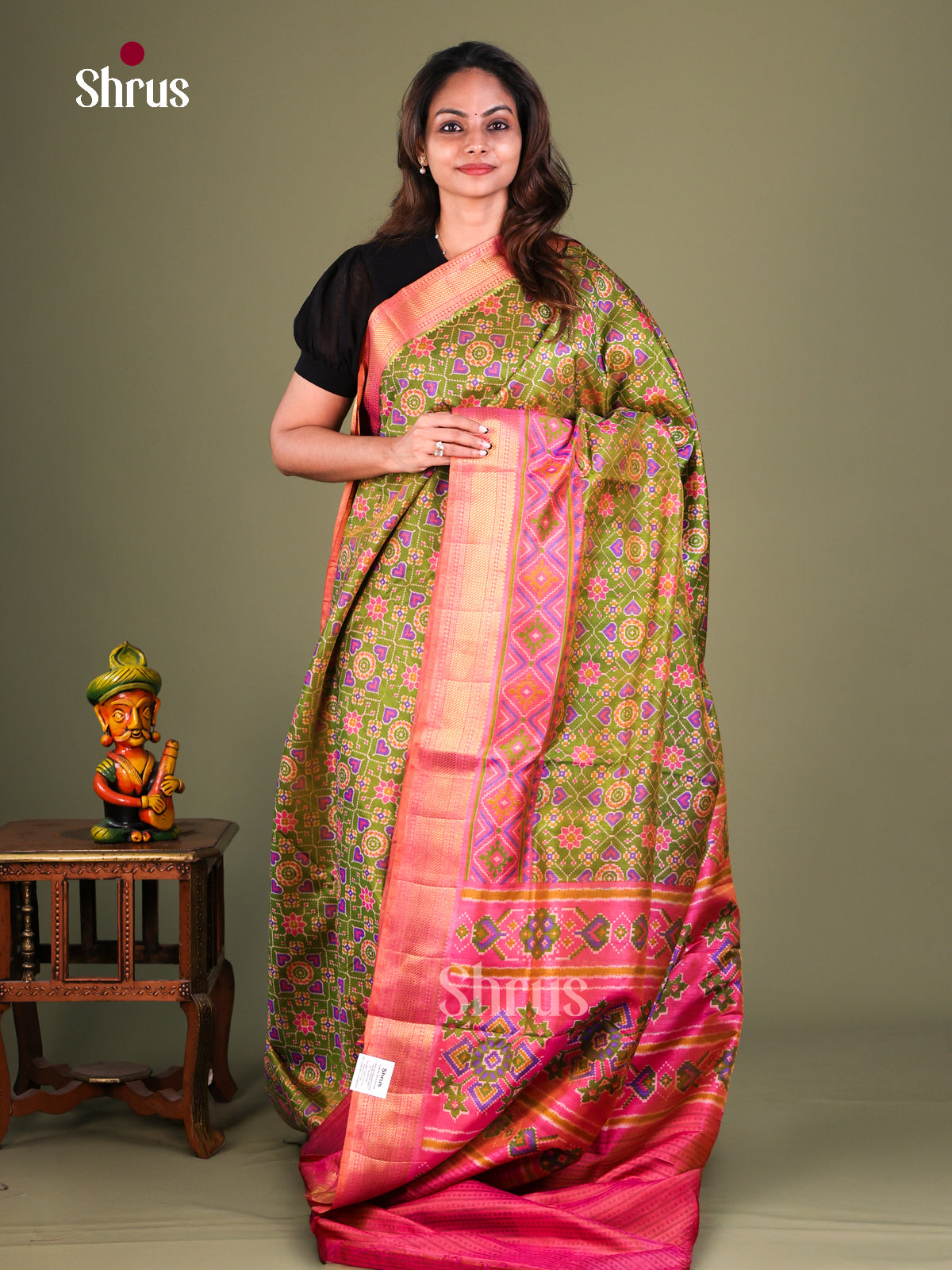 Semi Patola Saree - EFS15090 - Shop on Shrus.com