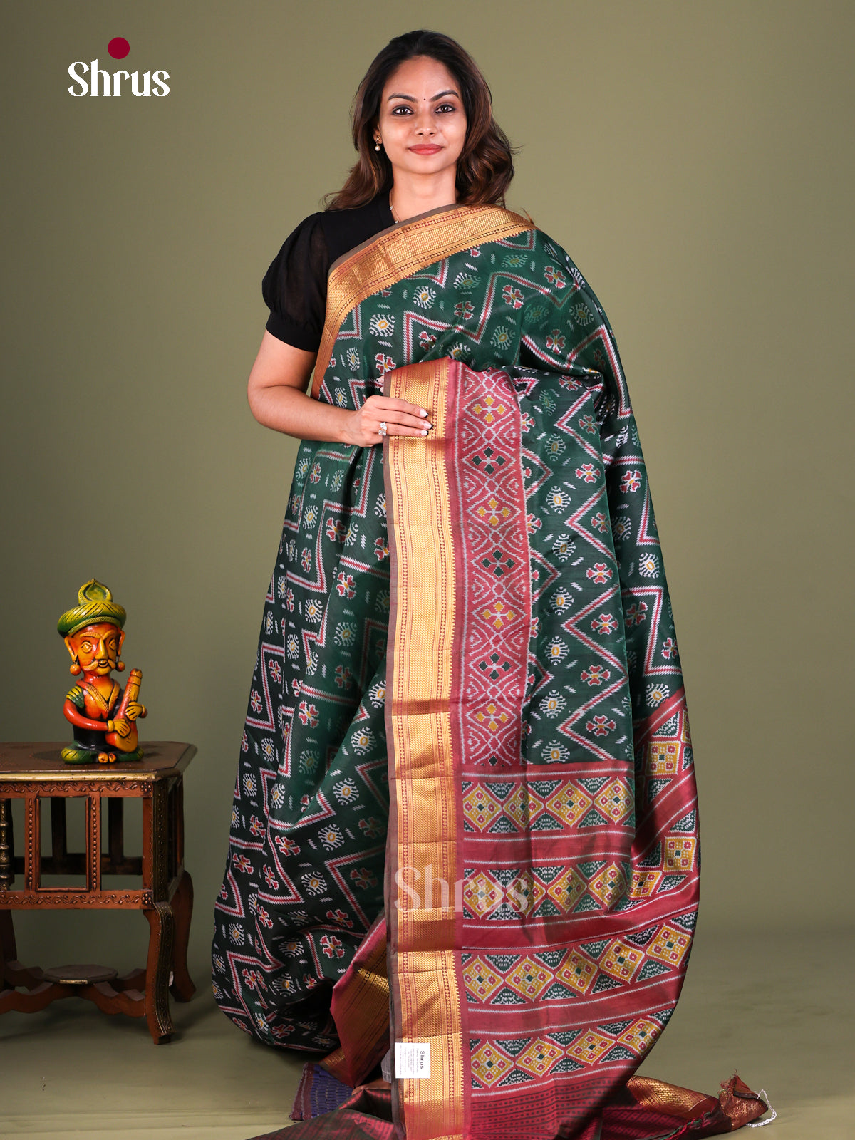 Semi Patola Saree - EFS15094 - Shop on Shrus.com