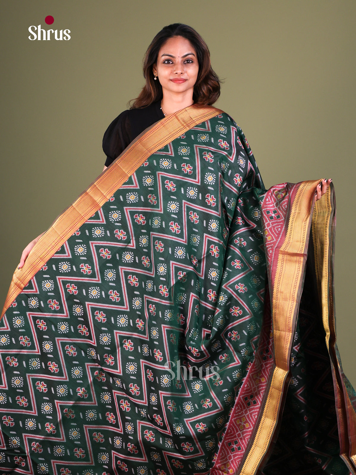 Semi Patola Saree - EFS15094 - Shop on Shrus.com