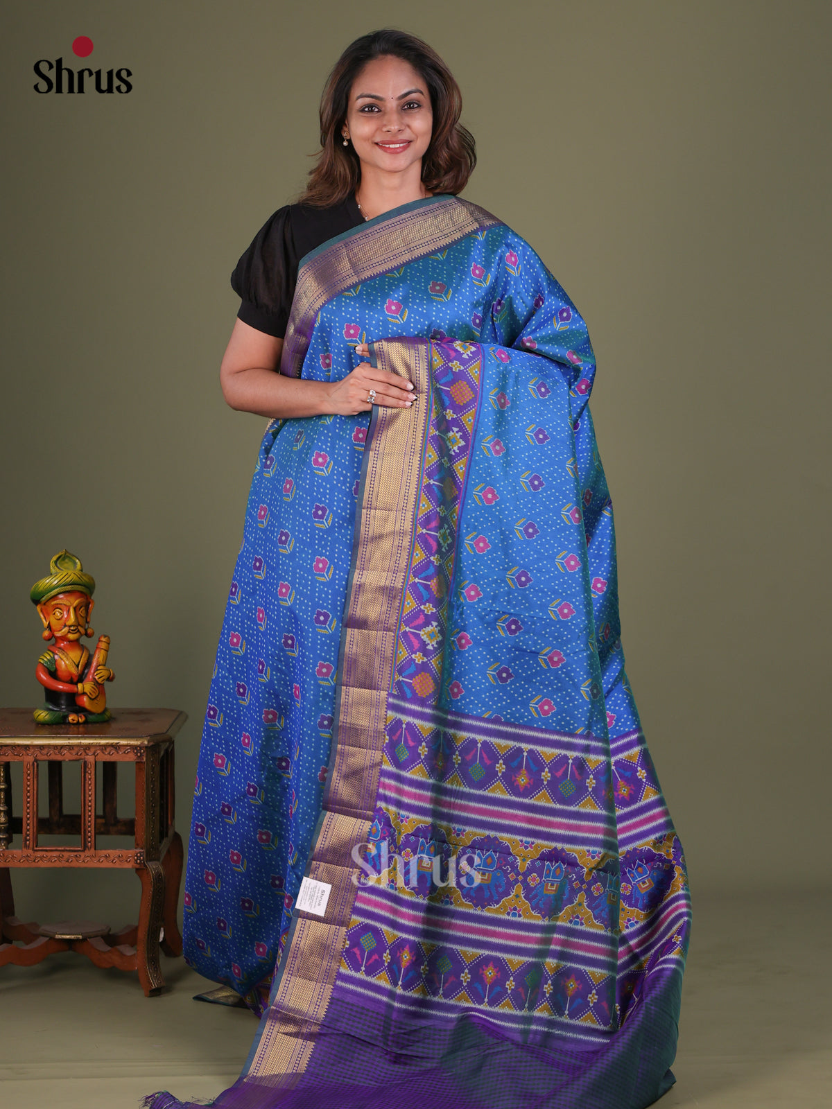 Semi Patola Saree - EFS15115 - Shop on Shrus.com
