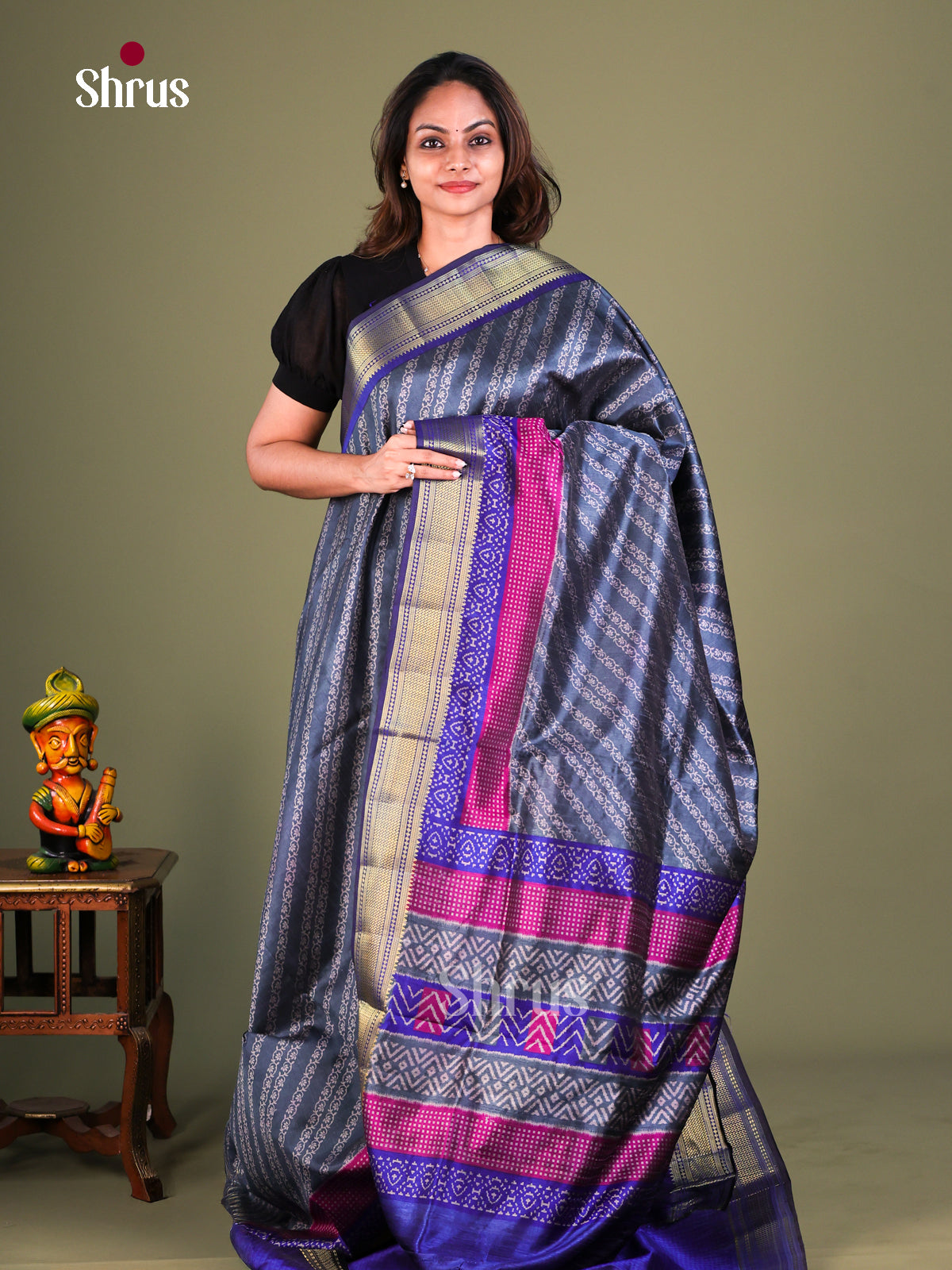 Semi Patola Saree - EFS15118 - Shop on Shrus.com