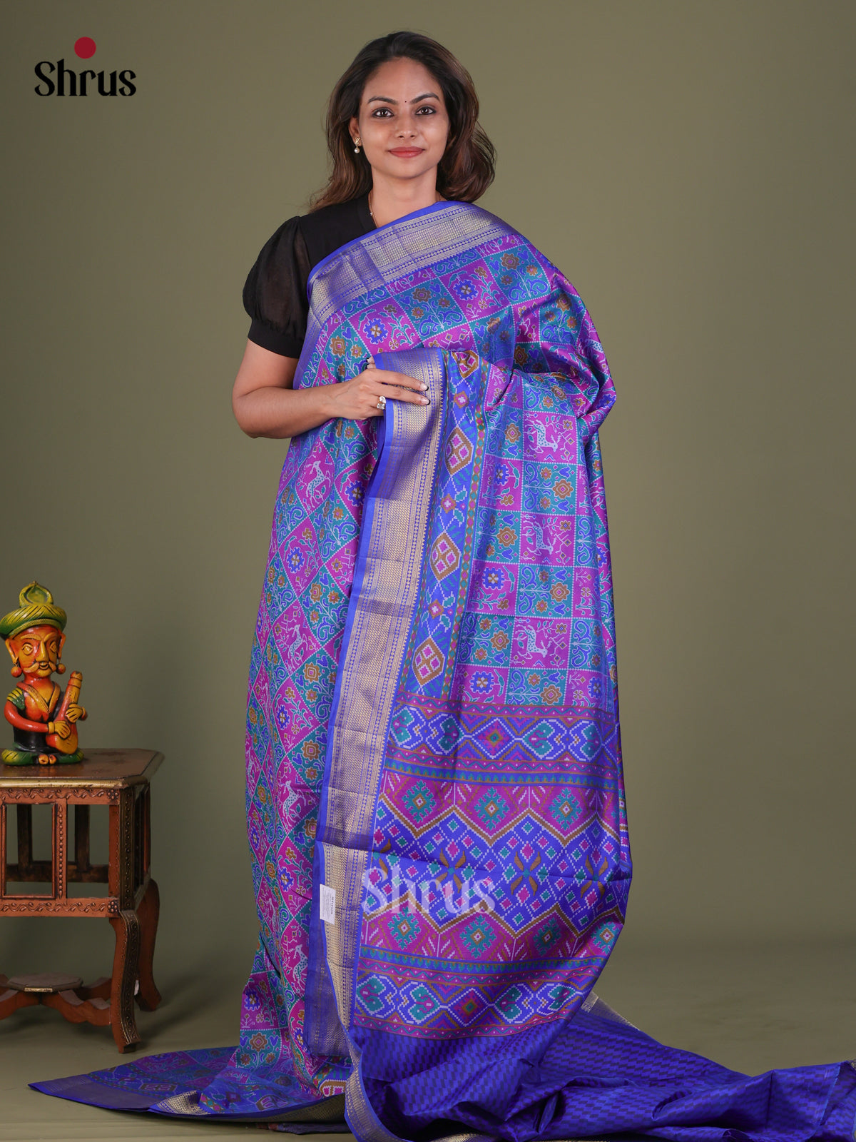 Semi Patola Saree - EFS15121 - Shop on Shrus.com