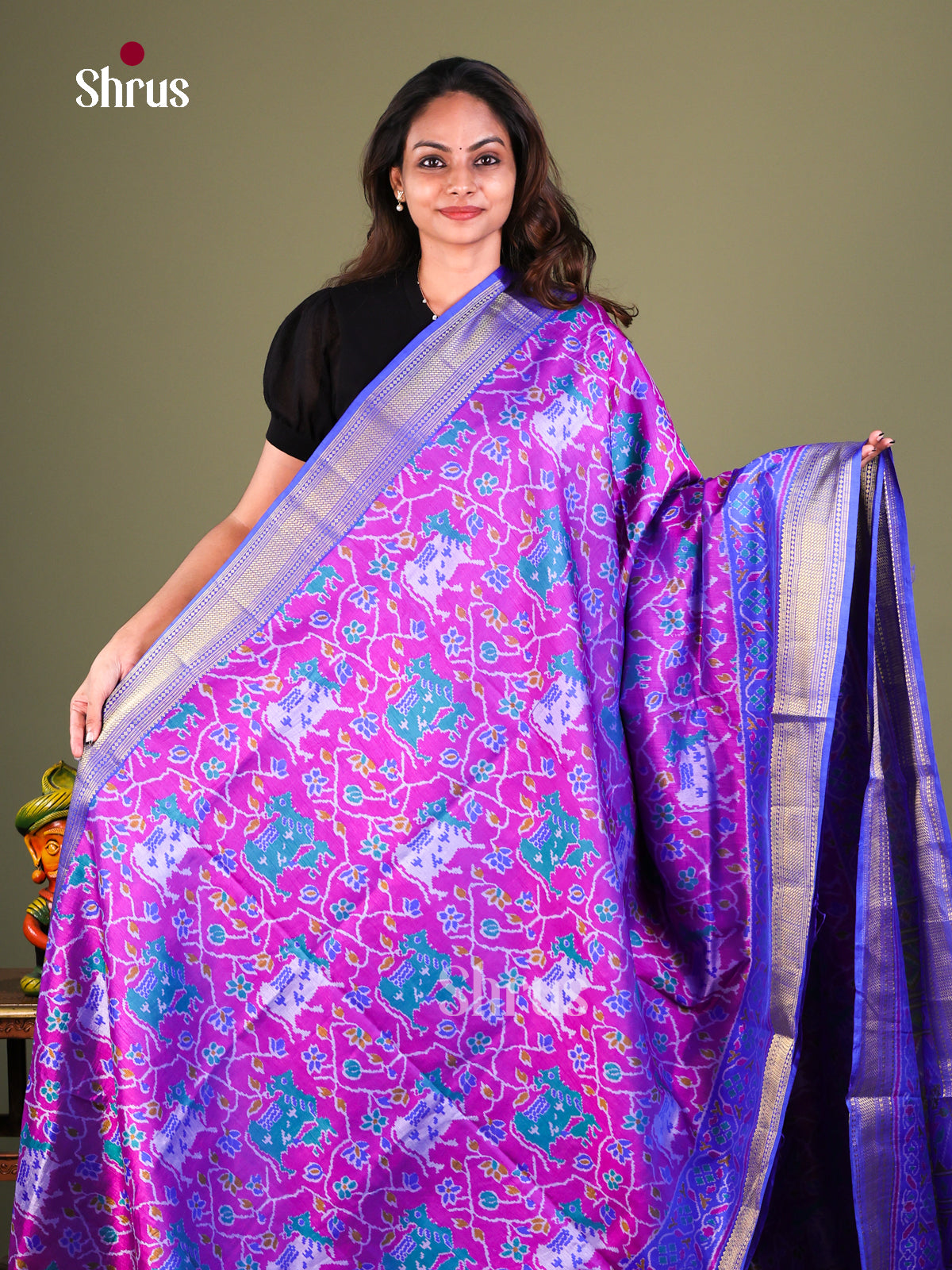 Semi Patola Saree - EFS15122 - Shop on Shrus.com