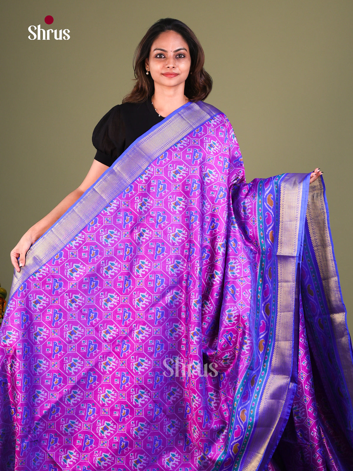 Semi Patola Saree - EFS15125 - Shop on Shrus.com
