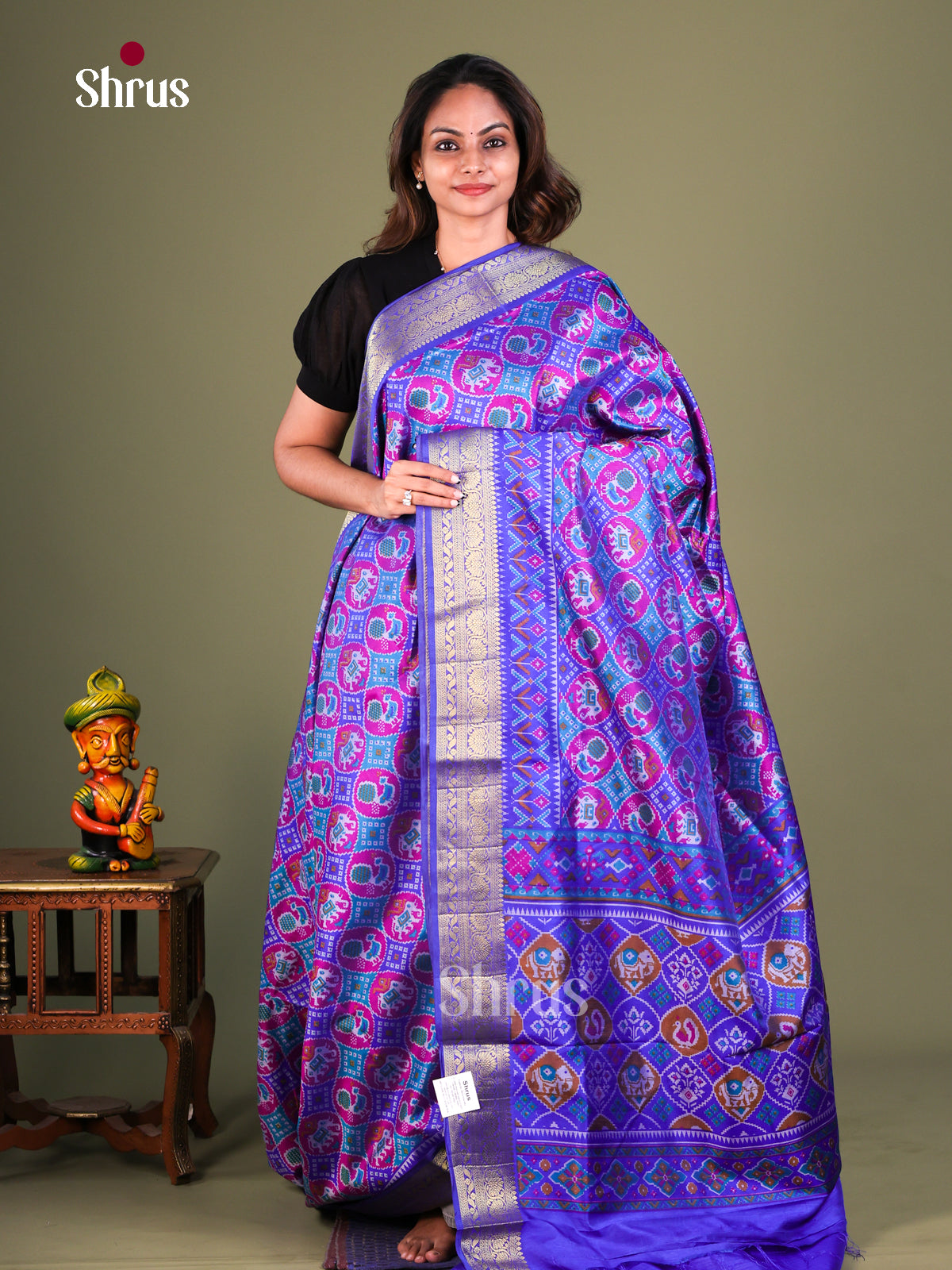 Semi Patola Saree - EFS15126 - Shop on Shrus.com