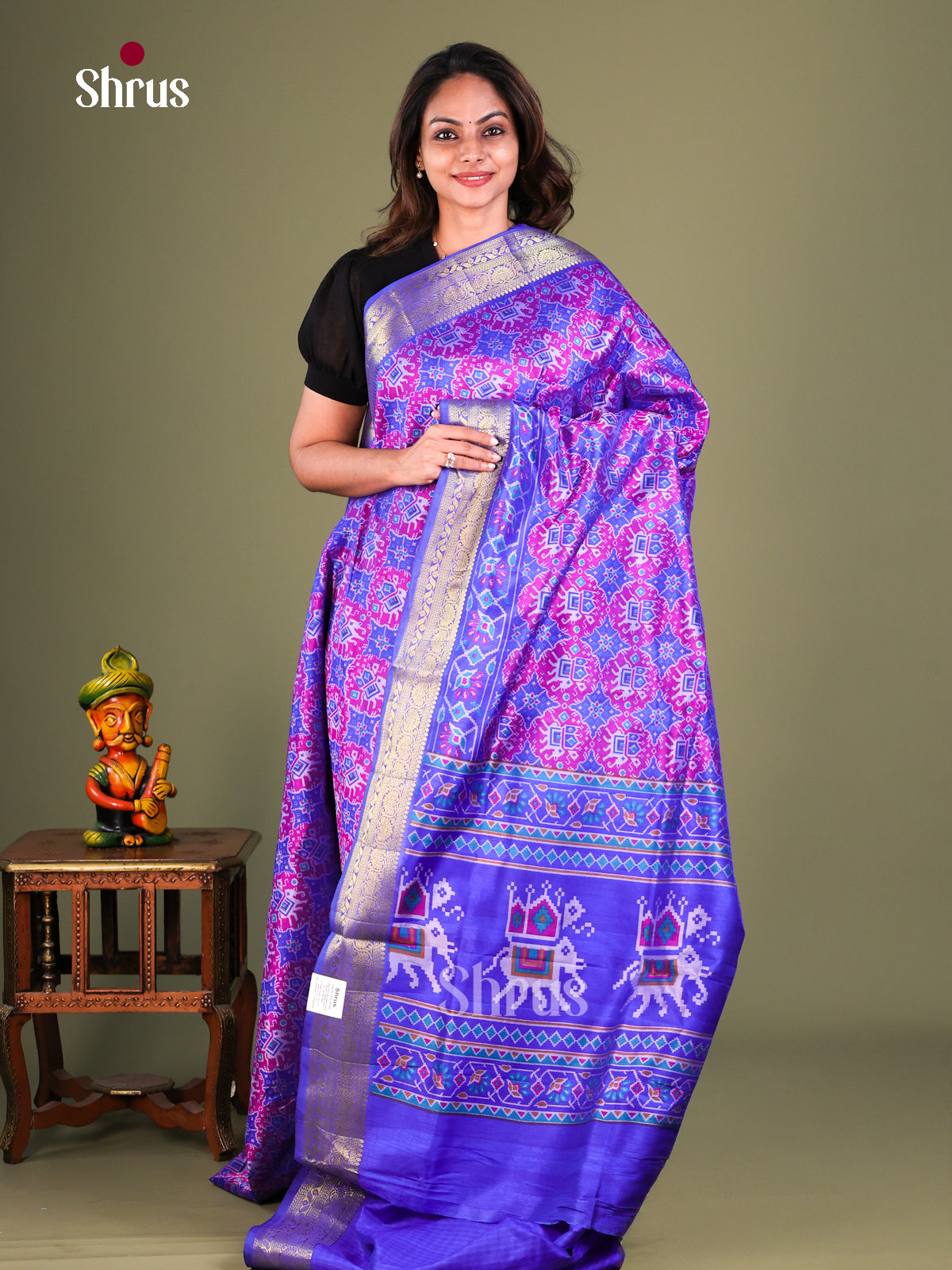 Semi Patola Saree - EFS15131 - Shop on Shrus.com